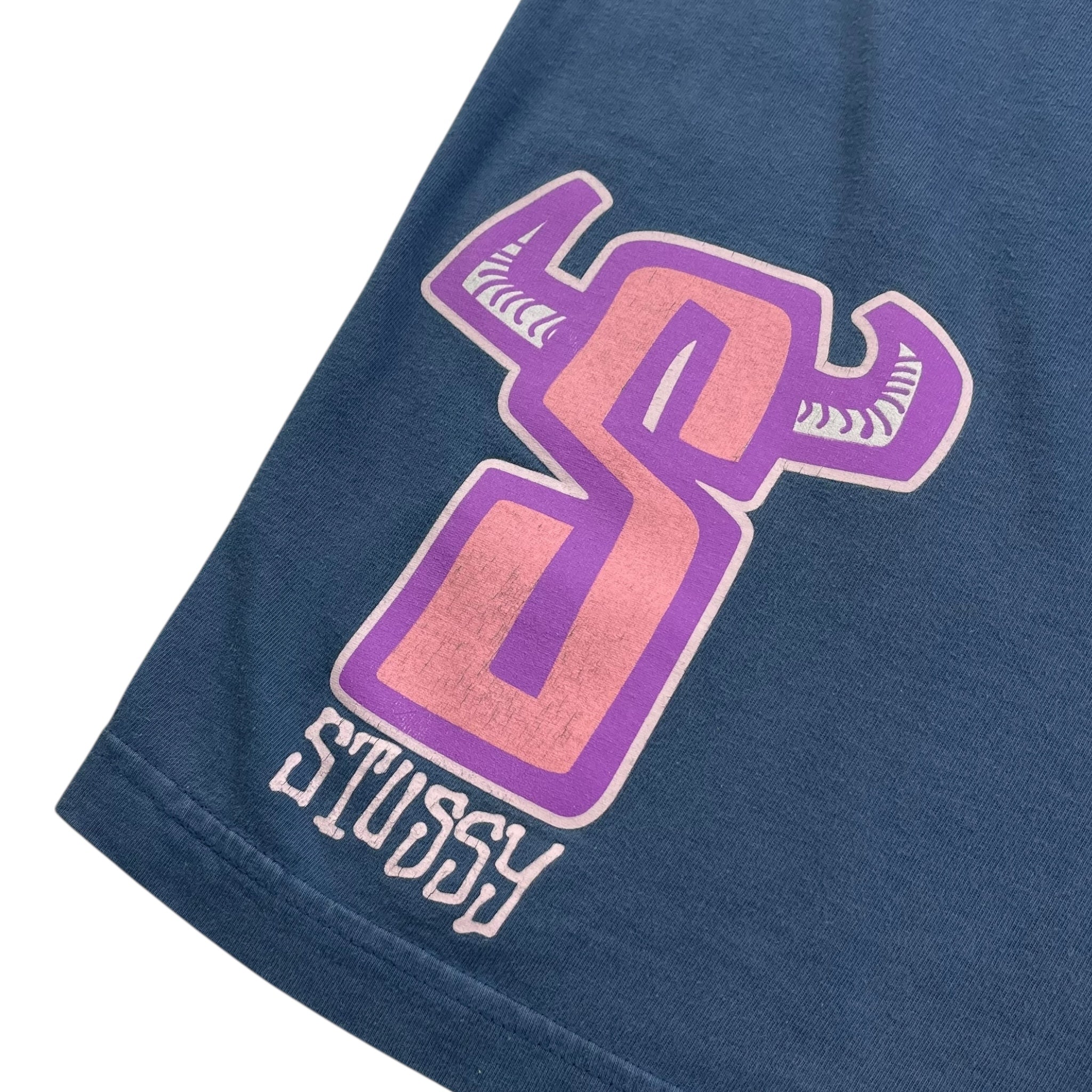 Stussy Horns Hooded Shirt Blue