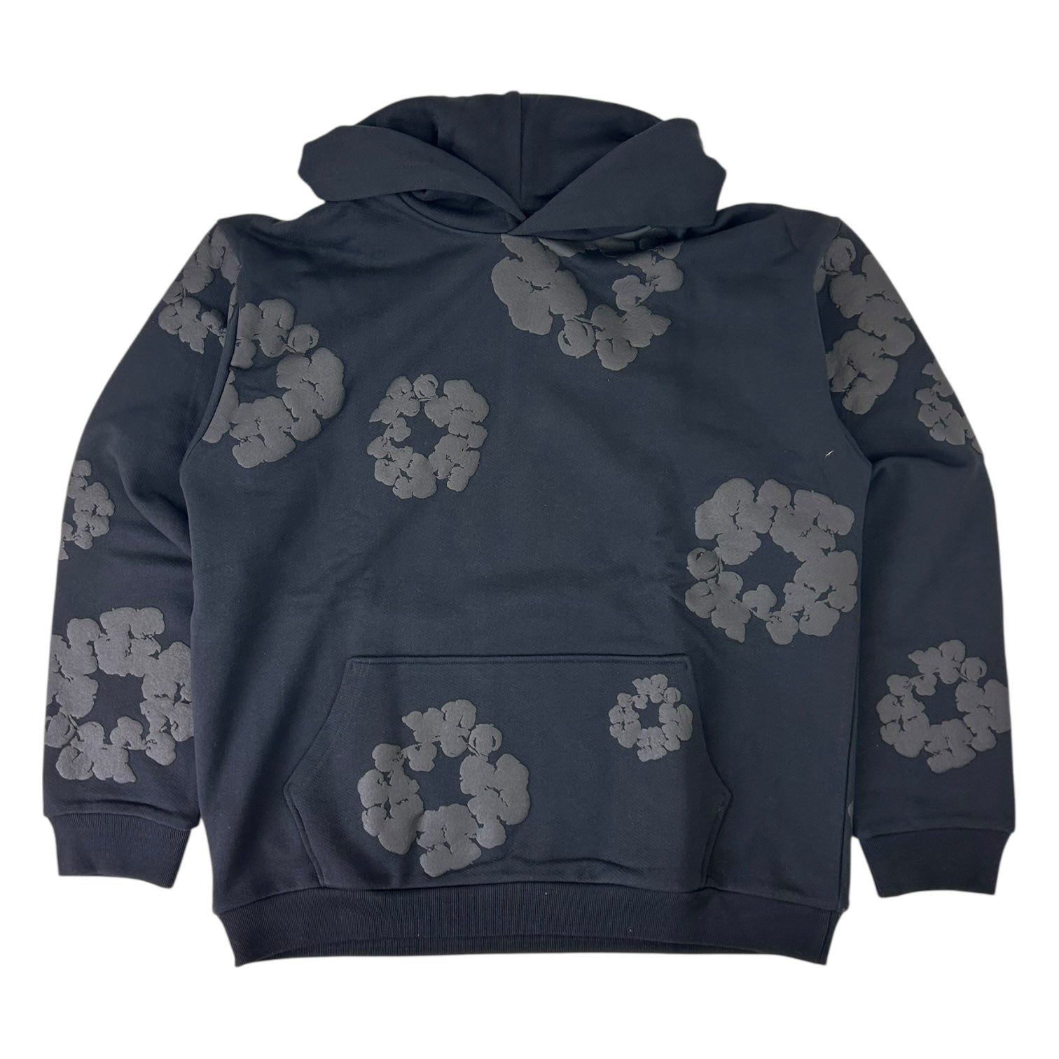 Denim Tears The Cotton Wreath Hoodie Black Monochrome