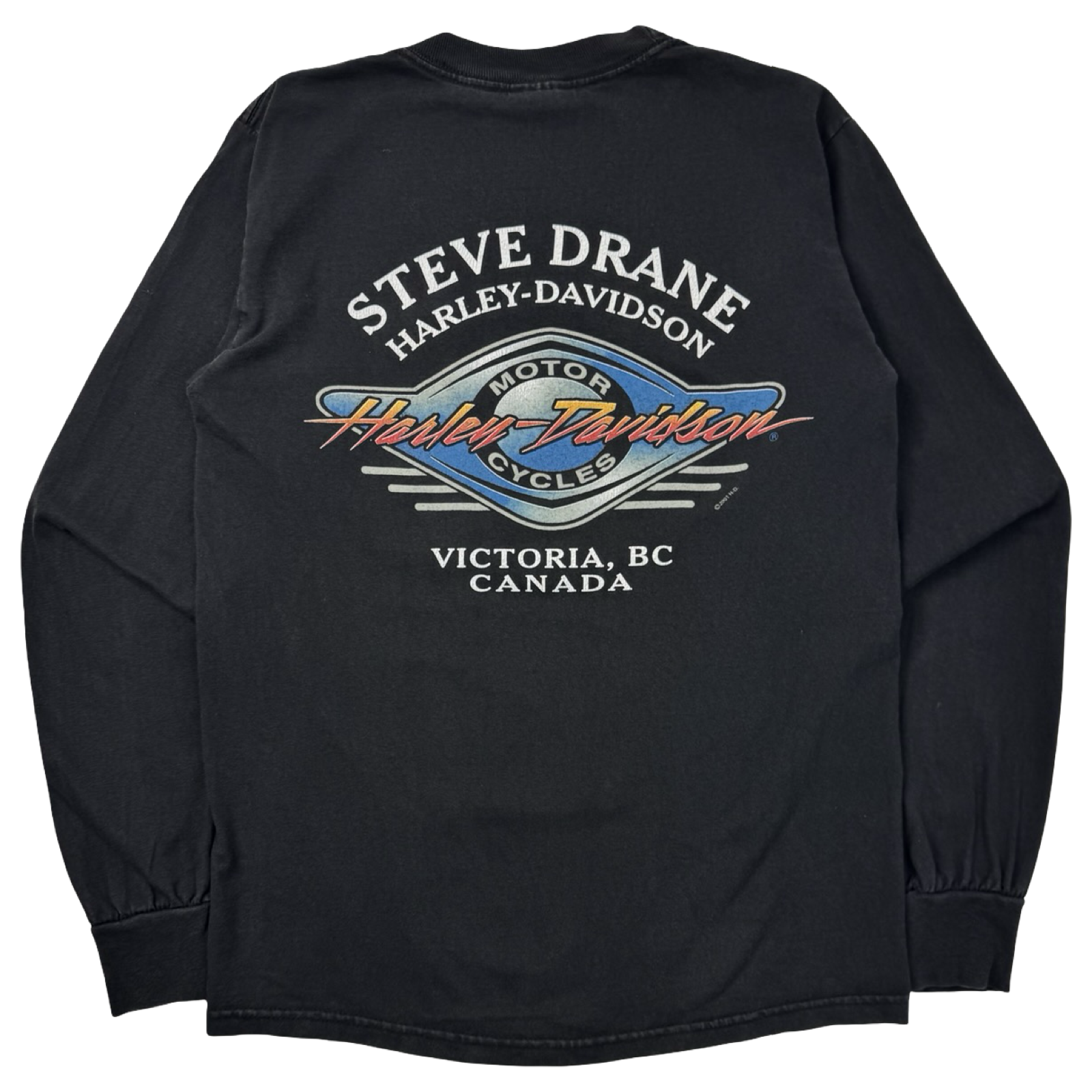 (W) 2001 Harley Davidson Victoria BC Longsleeve T-Shirt