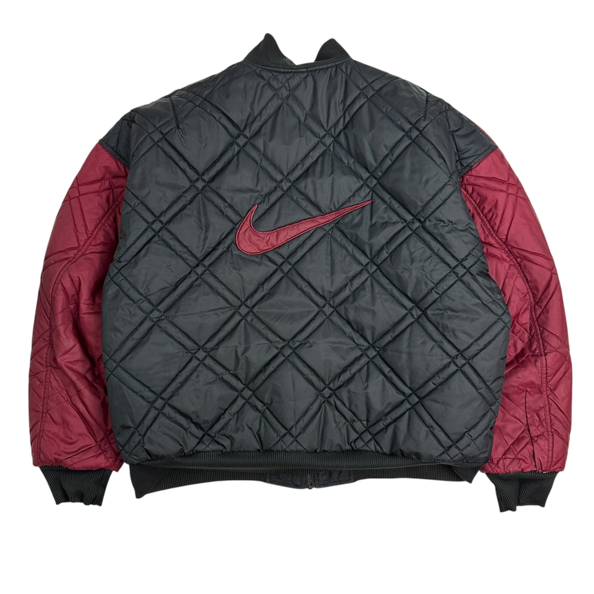 Vintage Nike Reversible Quilted Jacket Maroon/Black