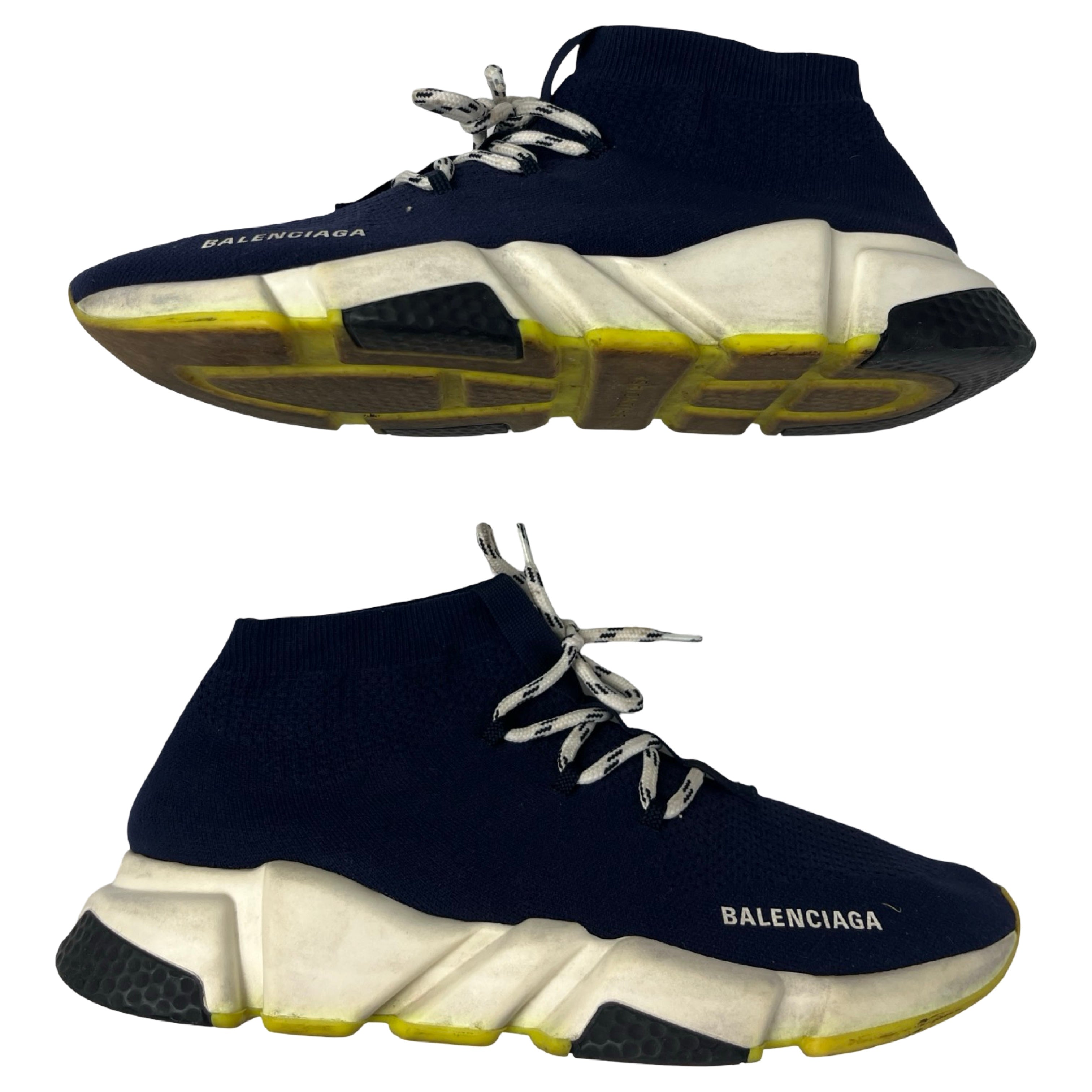 Balenciaga Speed Trainer Lace Mid Blue Marine (Used)