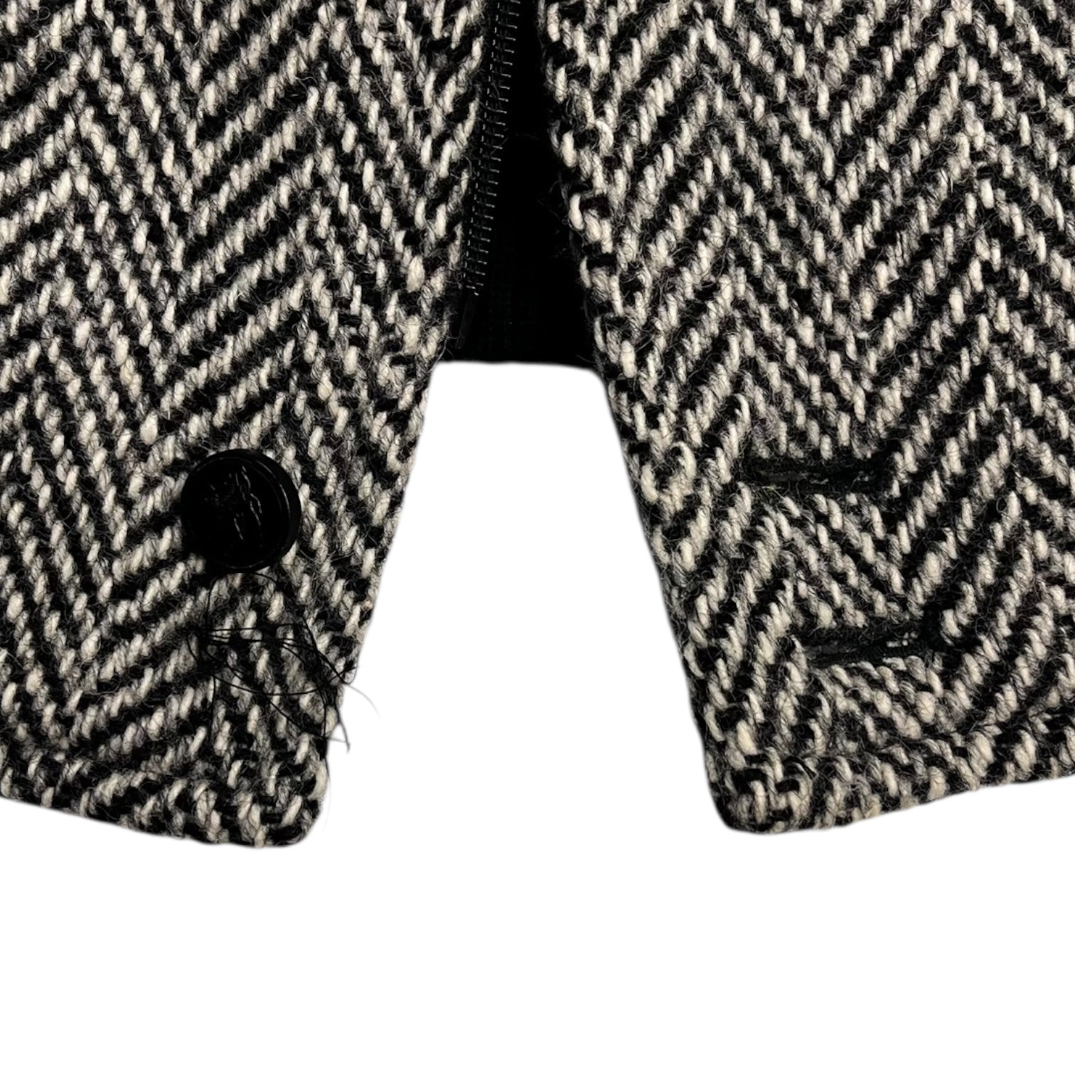 Vintage Burberrys Herringbone Wool Bomber Jacket