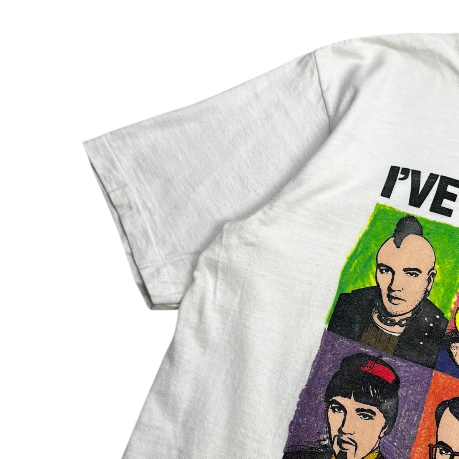 Vintage Elvis Presley Faces Tee White