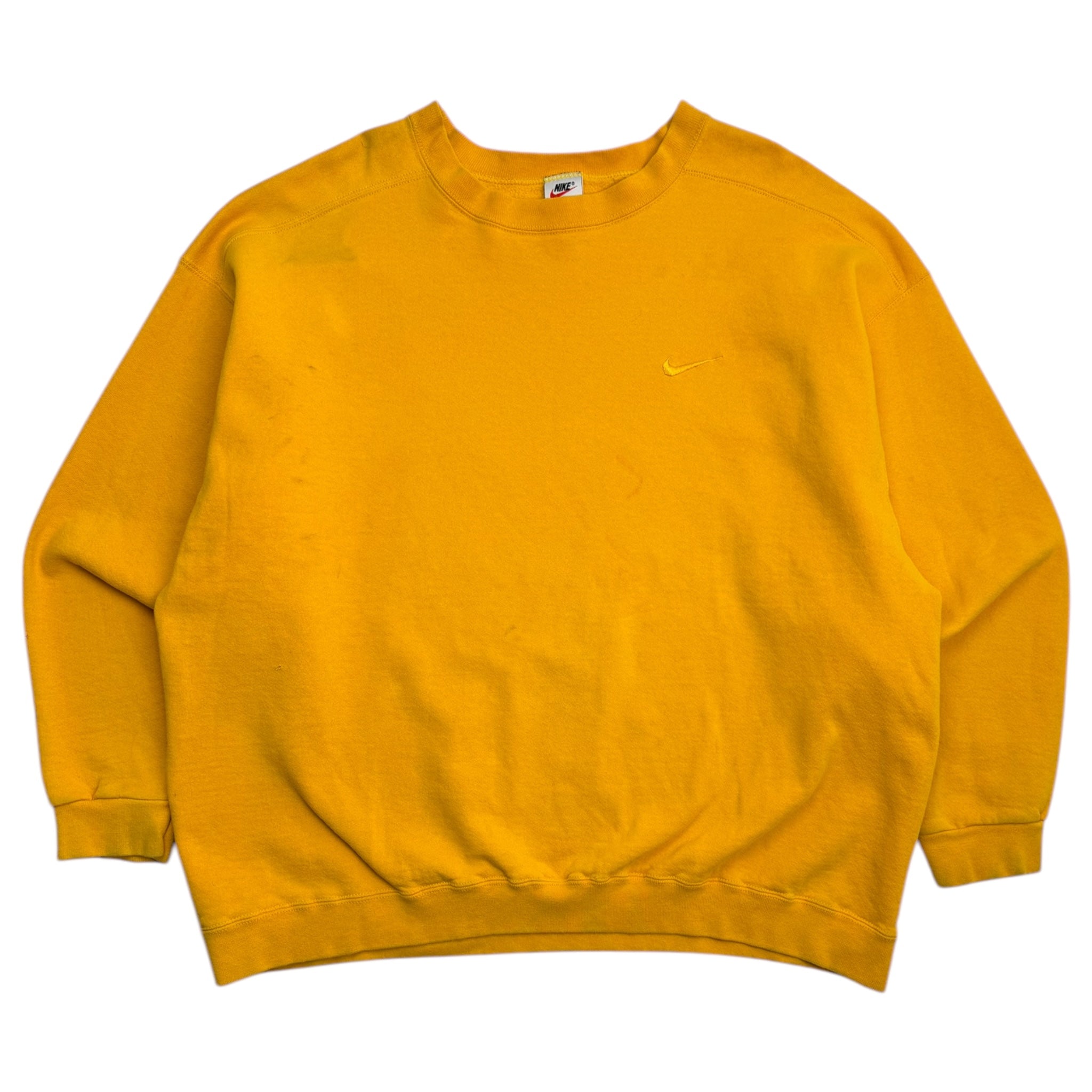 Vintage Nike Tonal Pocket Swoosh Crewneck Yellow