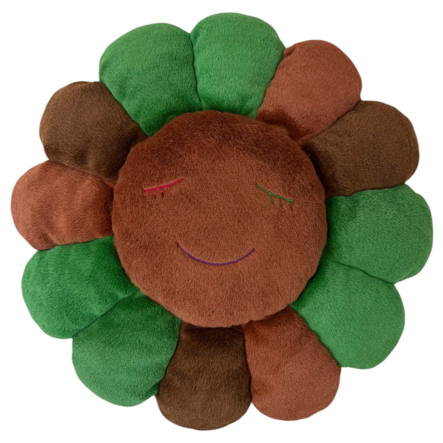 Takashi Murakami Flower Cushion 60cm Green/Brown