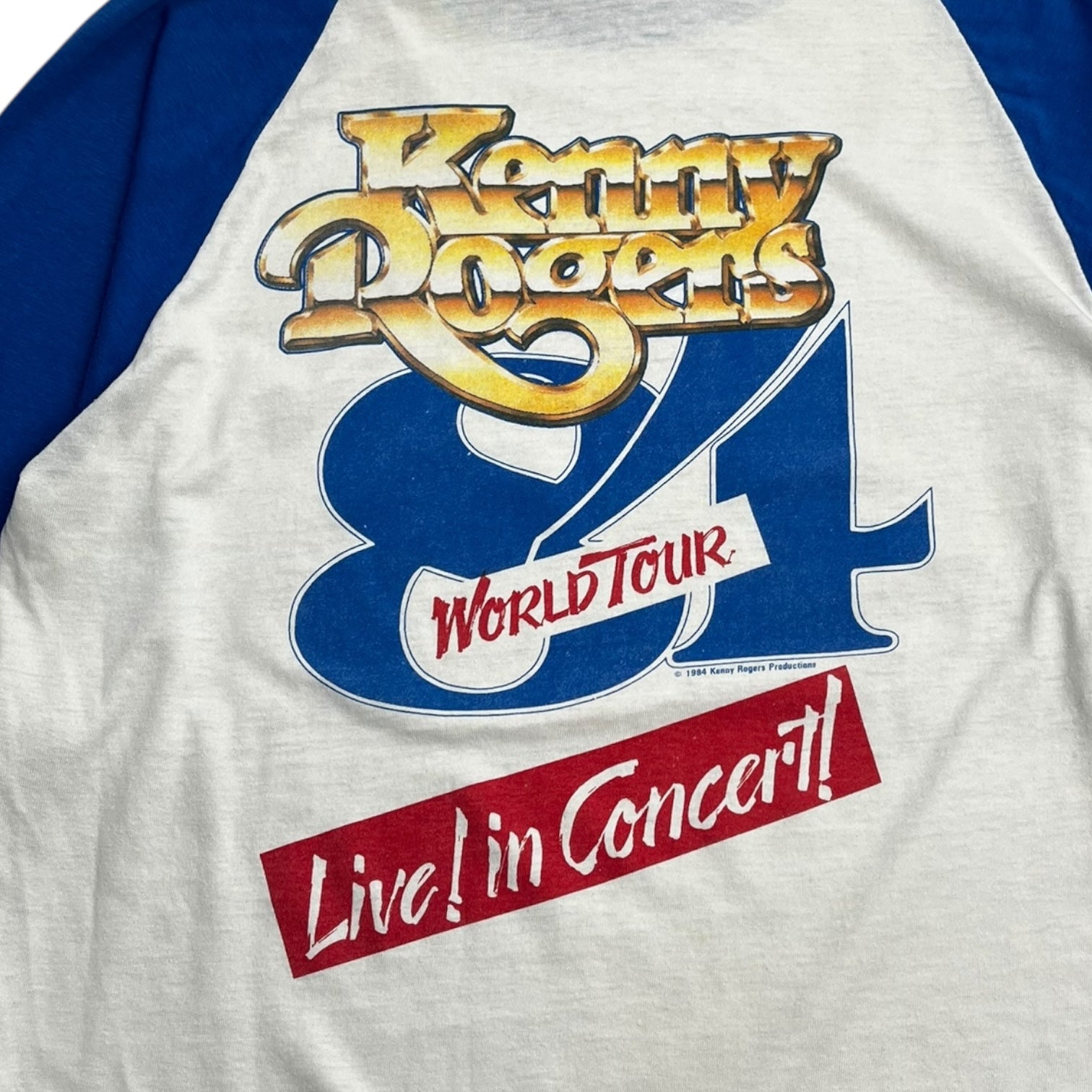 1984 Kenny Rogers World Tour Raglan T-Shirt