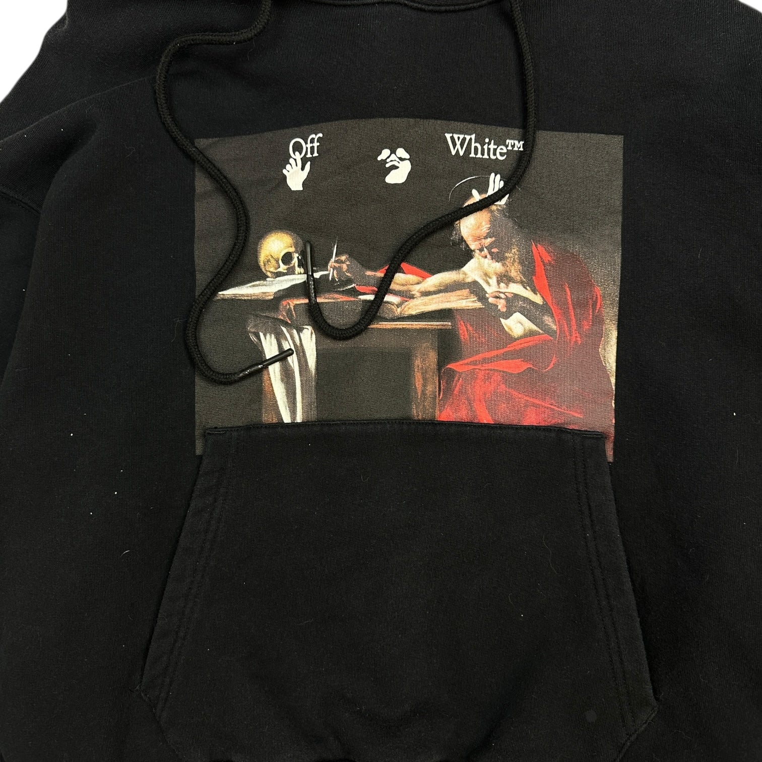 Off-White Caravaggio Diag Sleeve Hoodie Black