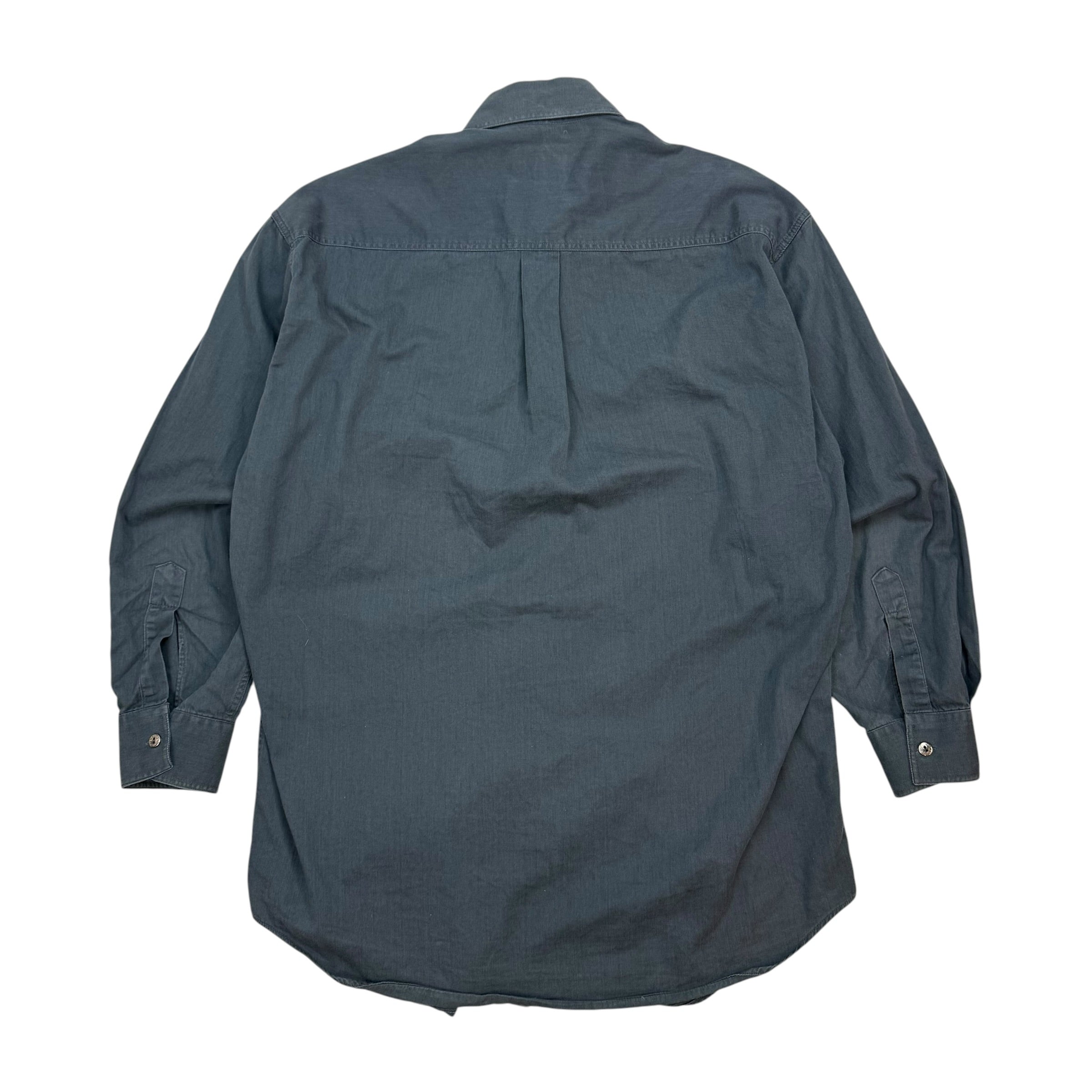 Vintage Versace Jeans Button Up Shirt Dark Grey