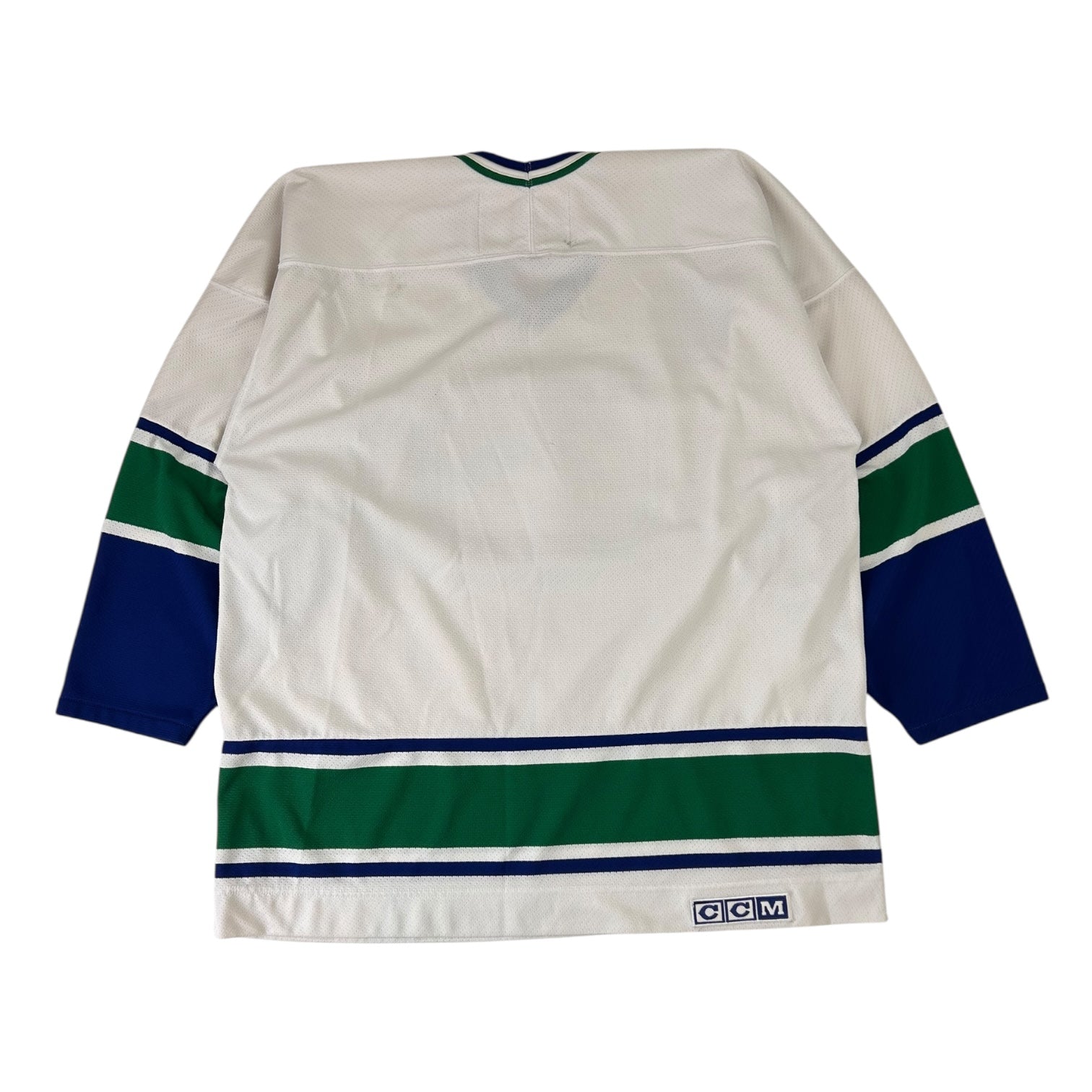 Vintage Vancouver Canucks White Stick Jersey White