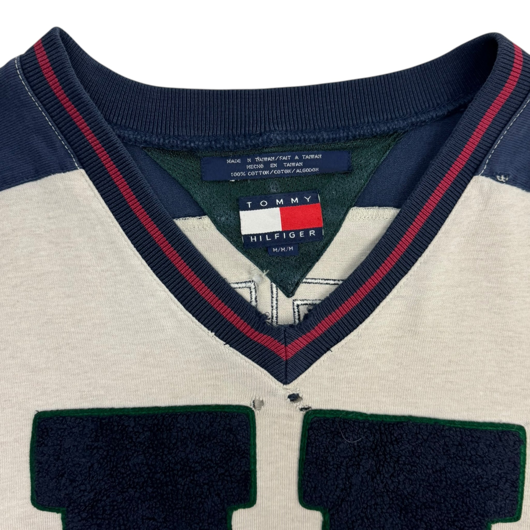 Vintage Tommy Hilfiger Hockey Jersey Felt Logo
