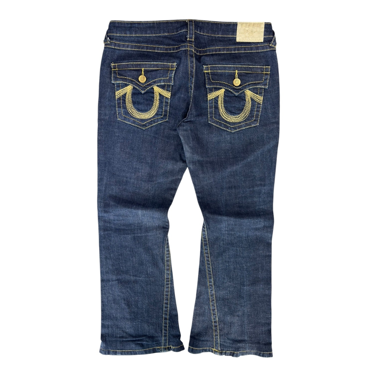(W) True Religion Y2K Gold Joey Bootcut Jeans