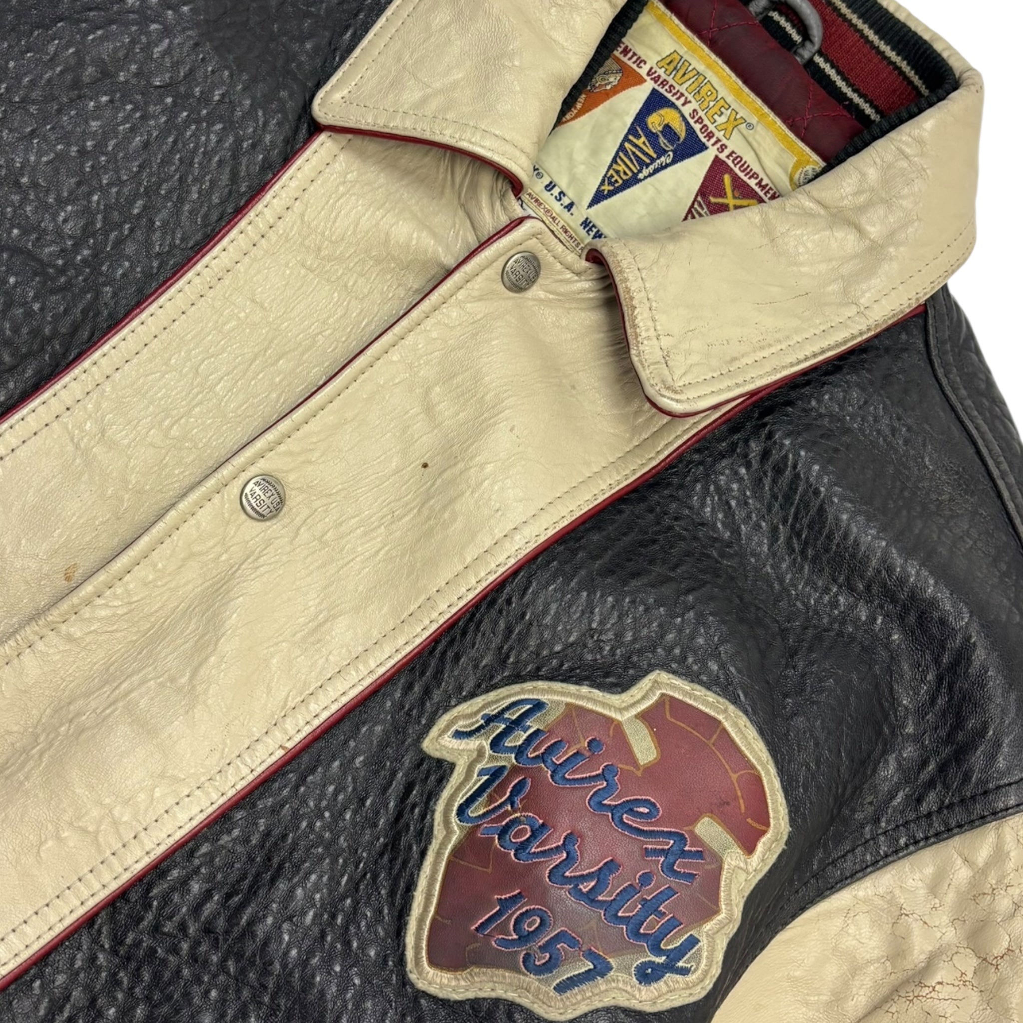 1957 Avirex Soux City Football Leather Jacket