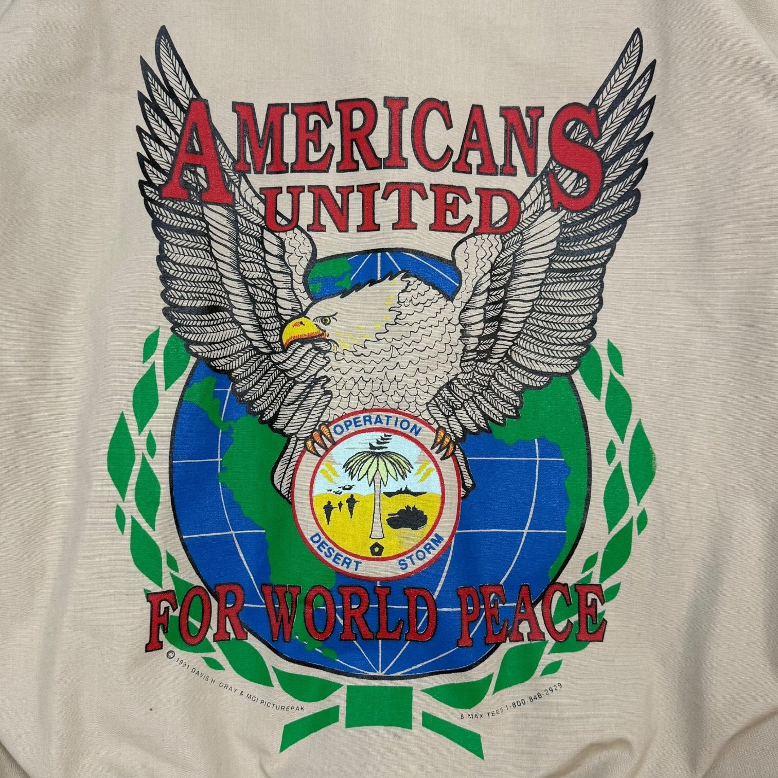 Vintage Desert Storm Bomber Jacket Tan