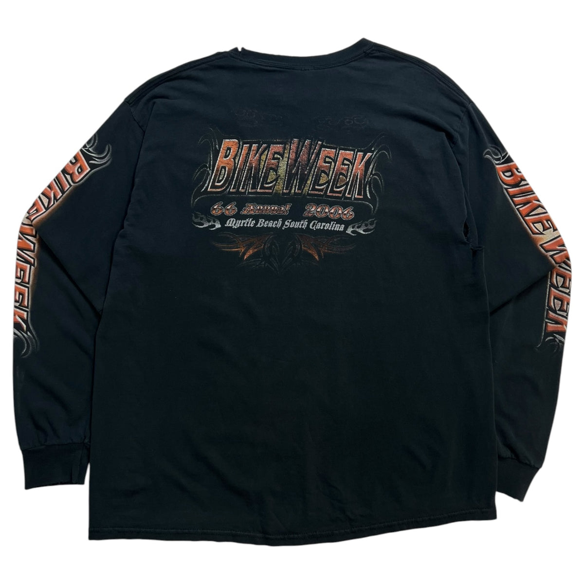 Vintage 2006 Myrtle Beach Bike Week Long Sleeve T-Shirt Black