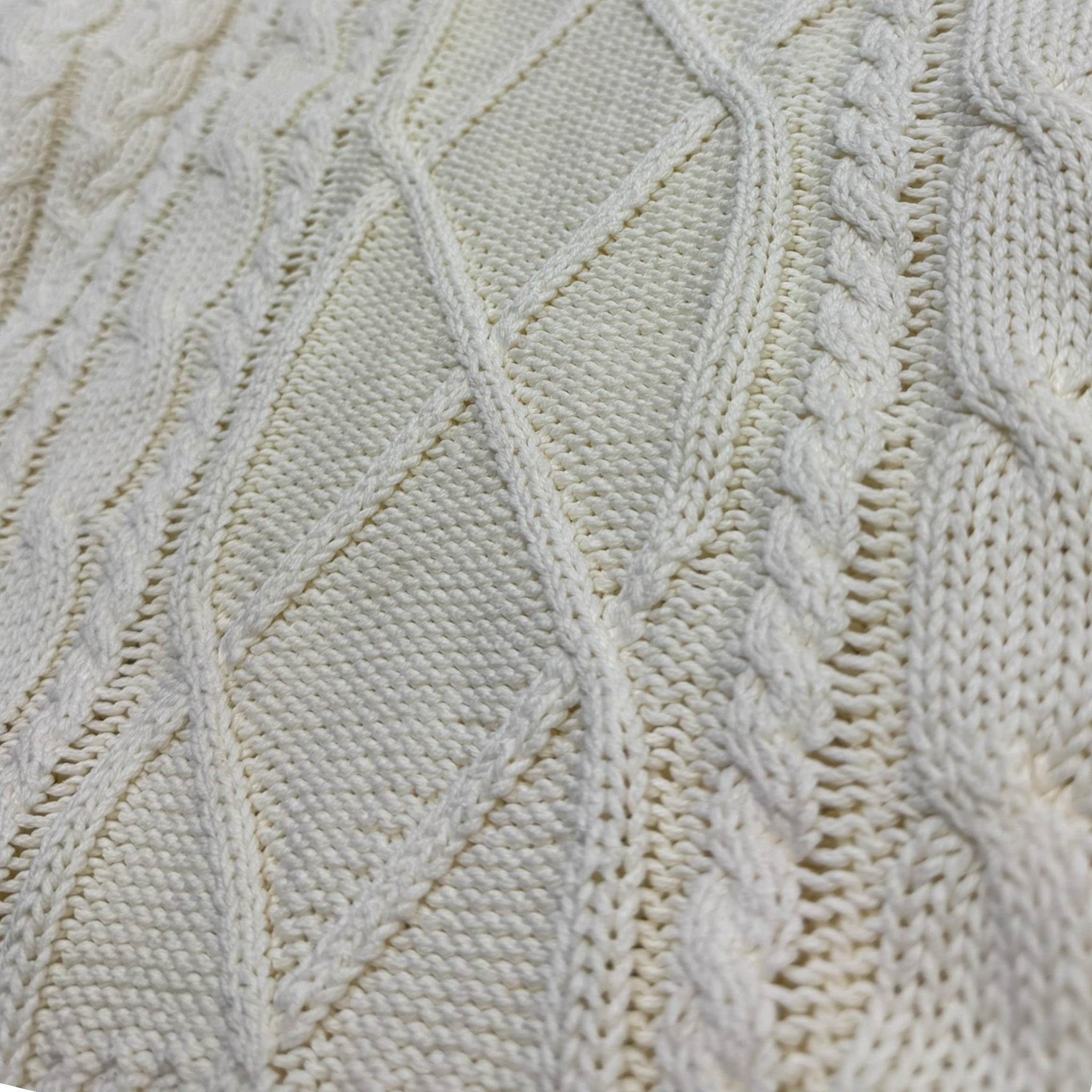 Vintage Eddie Bauer Cable Knit Angel White