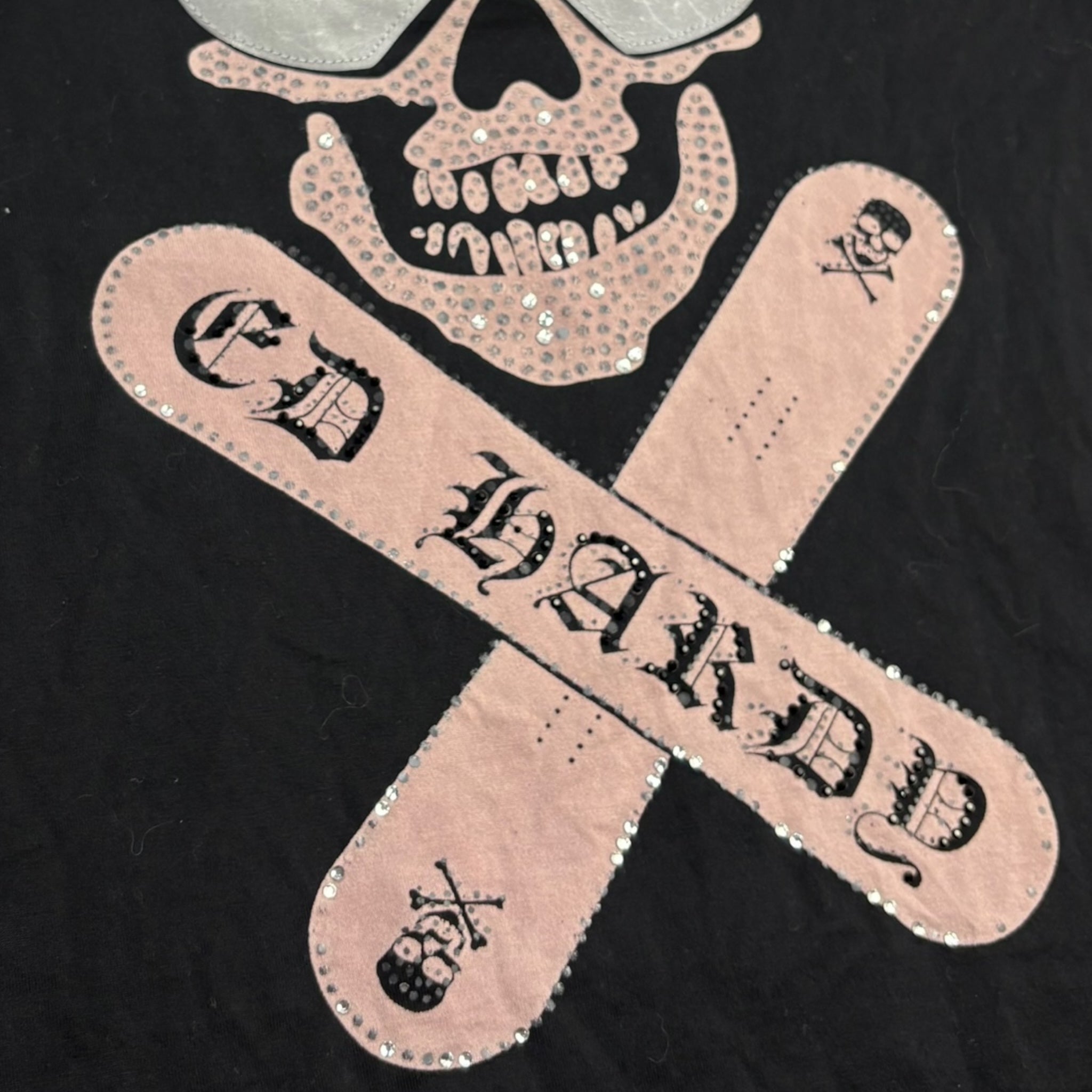 Vintage Ed Hardy Snowboard Rhinestone T-Shirt