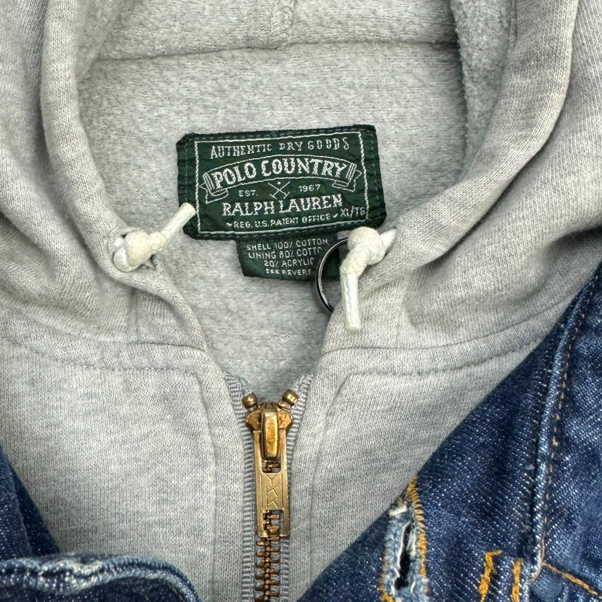 Vintage Polo Country Ralph Lauren Denim Hoodie
