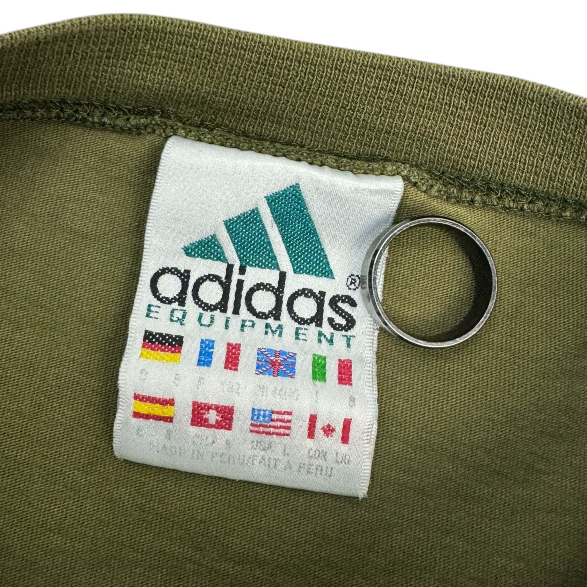 Vintage Adidas Equipment Logo Tee Olive