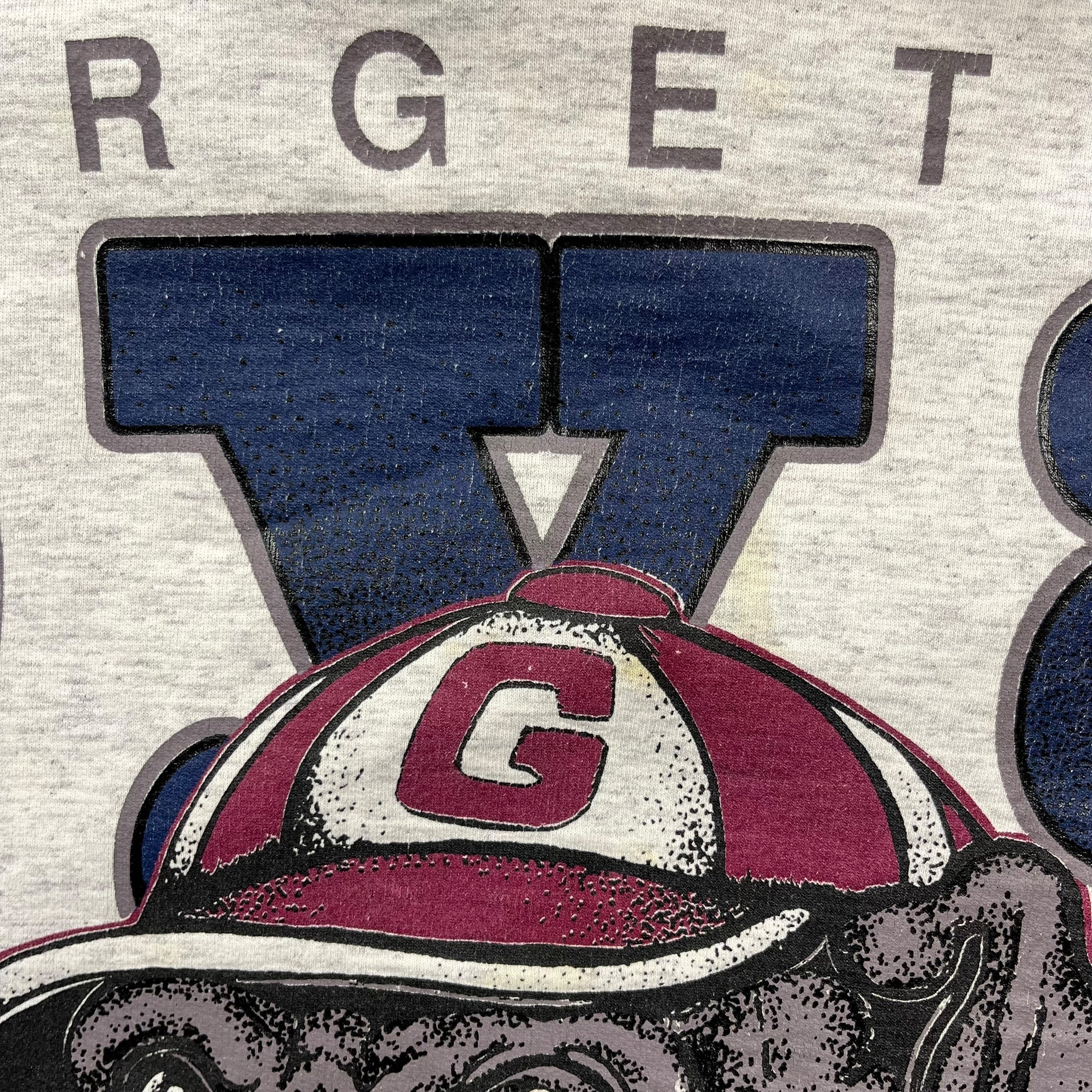 Vintage Georgetown Hoyas Hoodie Light Grey