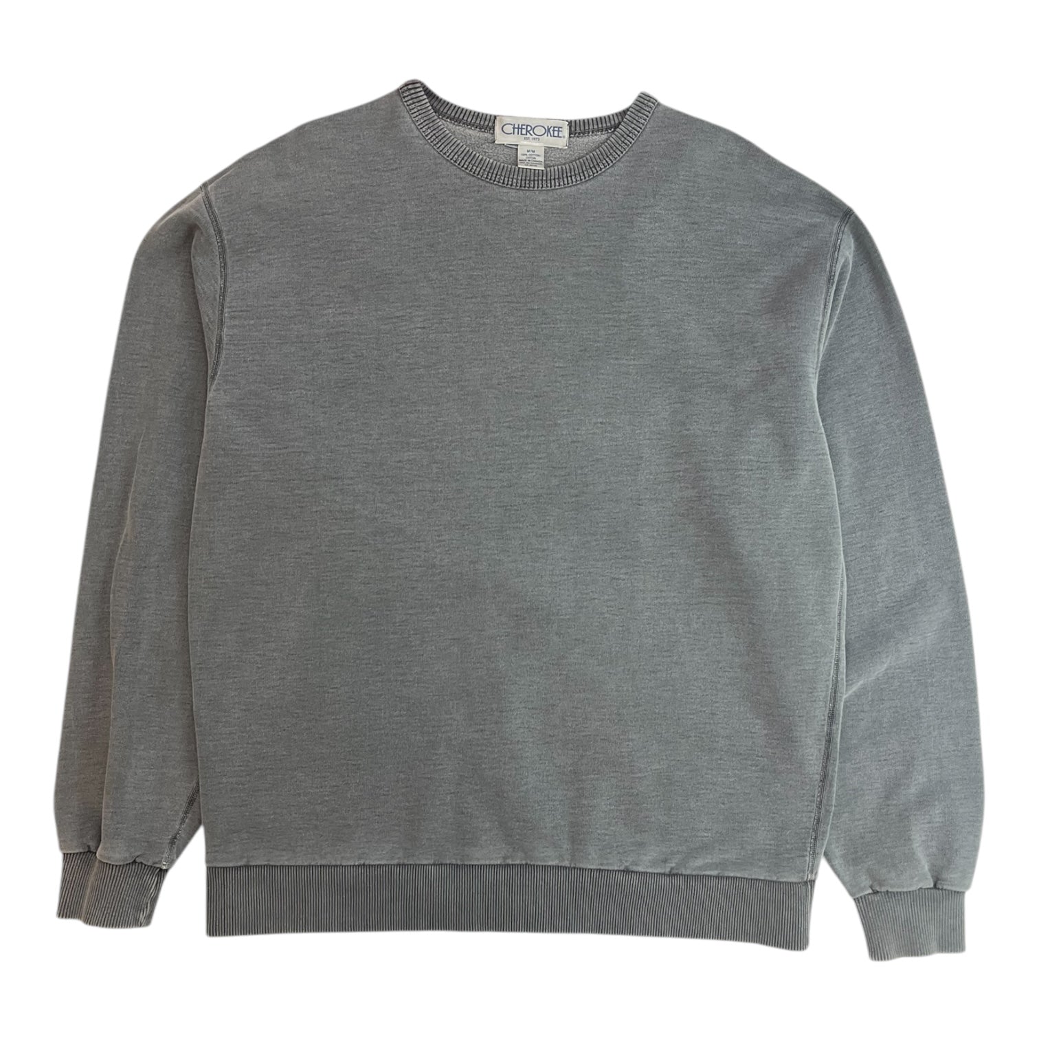 Vintage Cherokee Blank Crewneck Washed Black