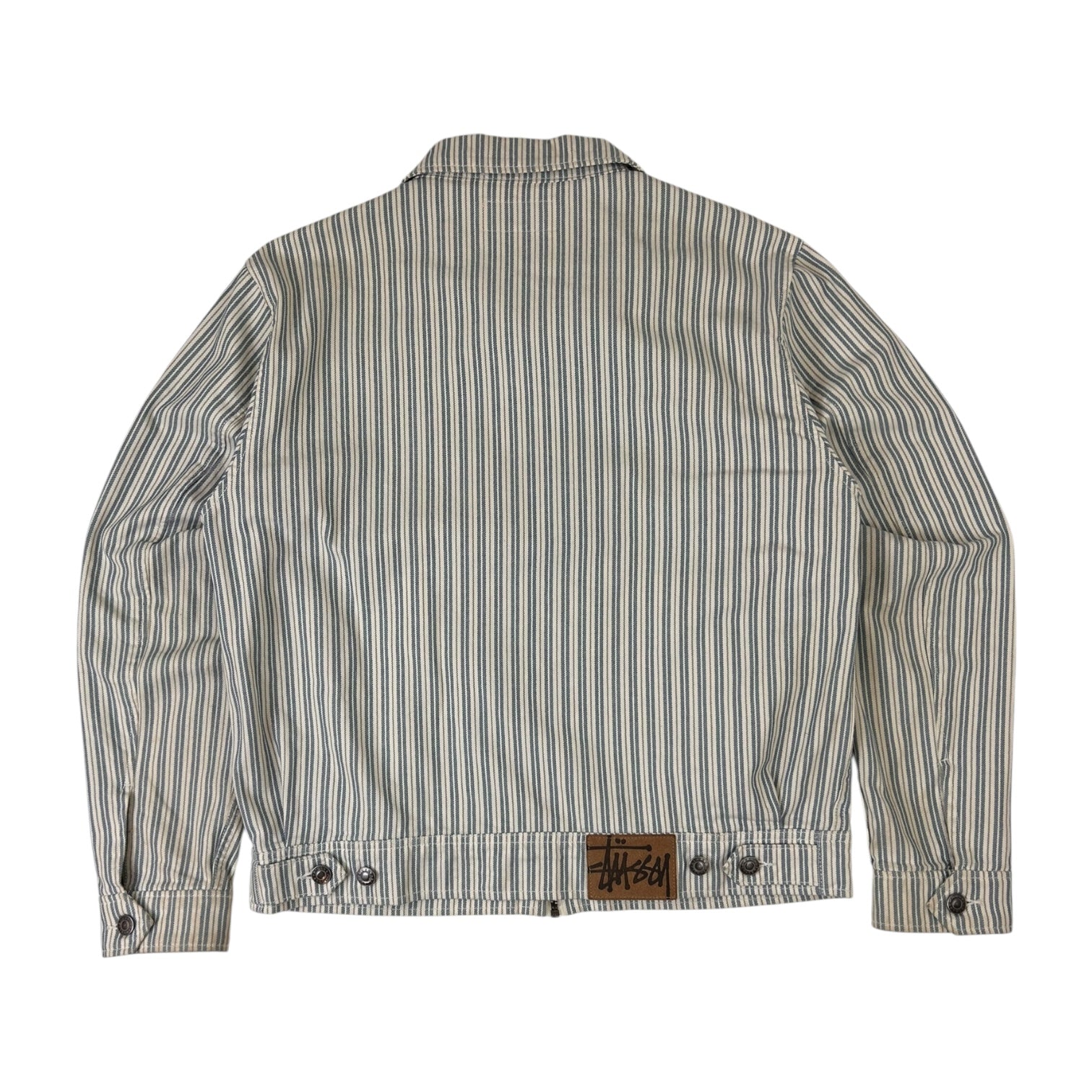 Stussy Striped Garage Jacket White