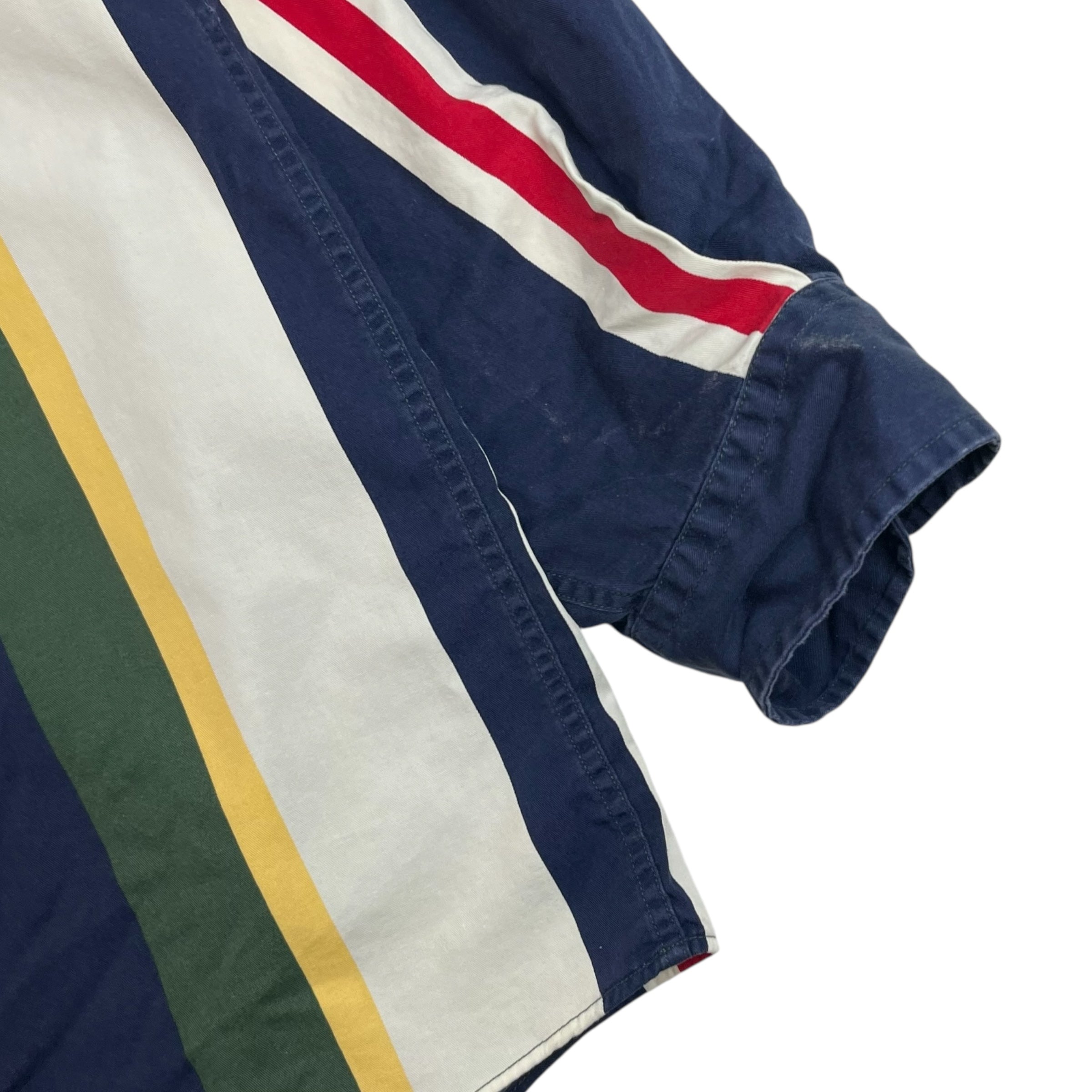Vintage Nautica Button Up Shirt Vertical Stripes Multicolour