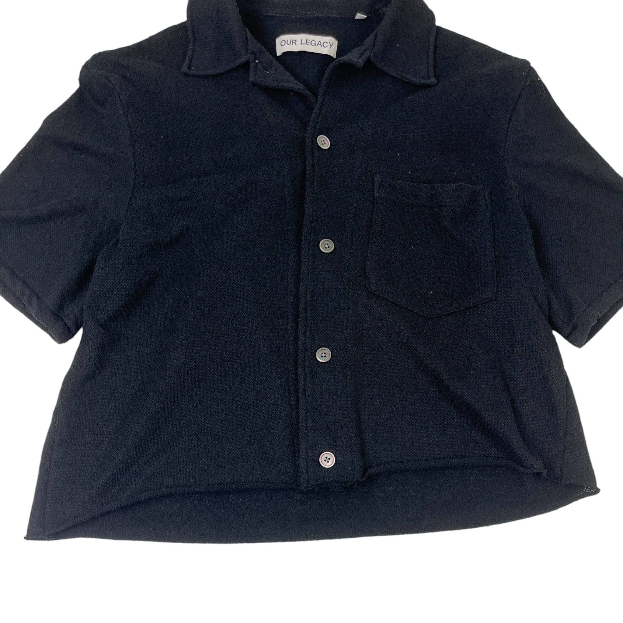 Our Legacy Box Shirt Short-Sleeve Black Boucle