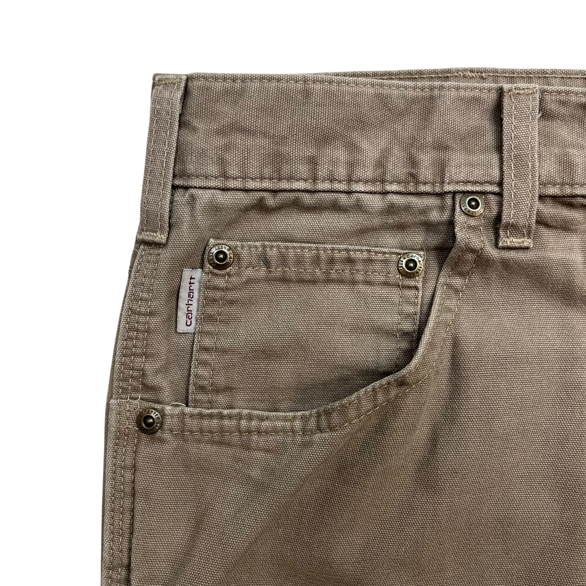 Vintage Carhartt Dungaree Pants Grey Beige