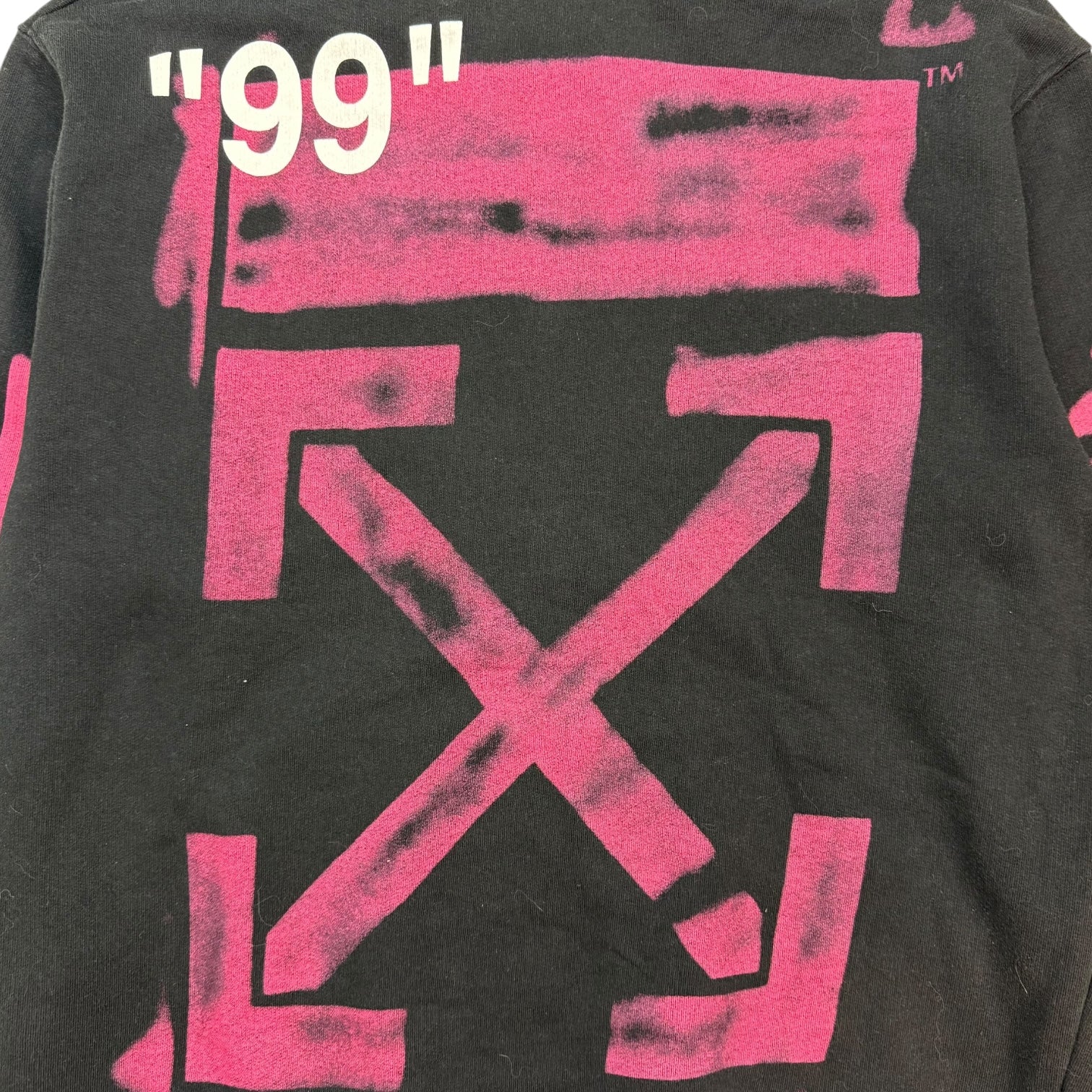 Off-White Stencil Arrow Hoodie Black/Pink