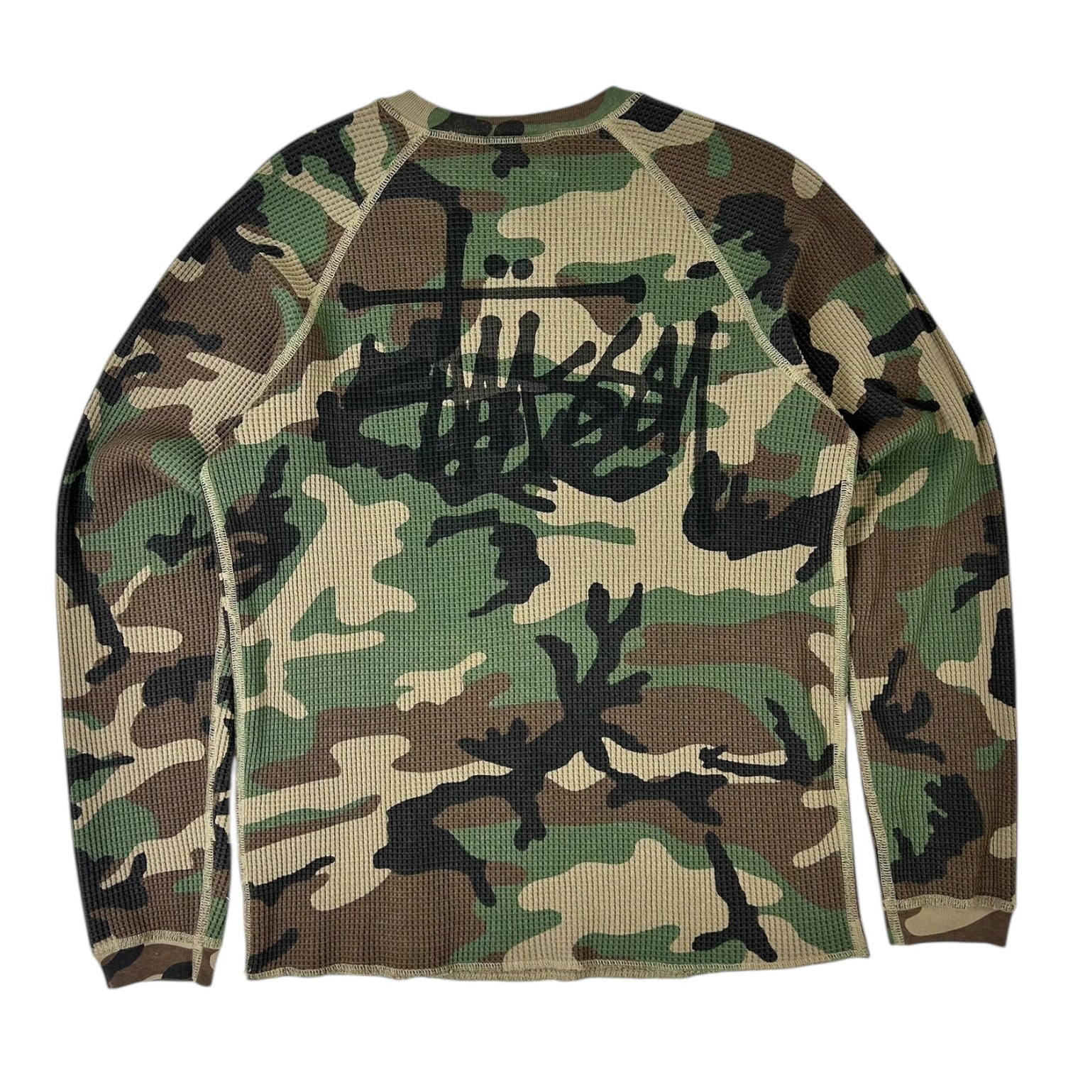 Stussy Raglan Thermal Woodland Camo