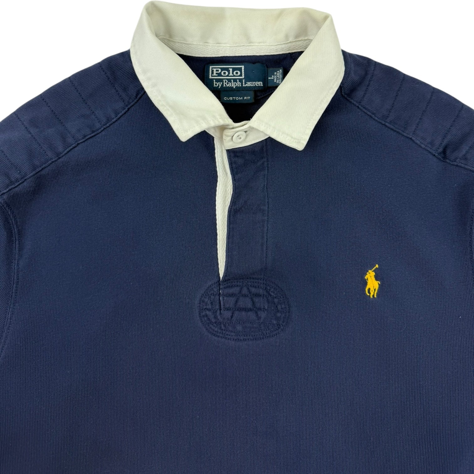 Vintage Polo Ralph Lauren Rugby Long Sleeve Navy
