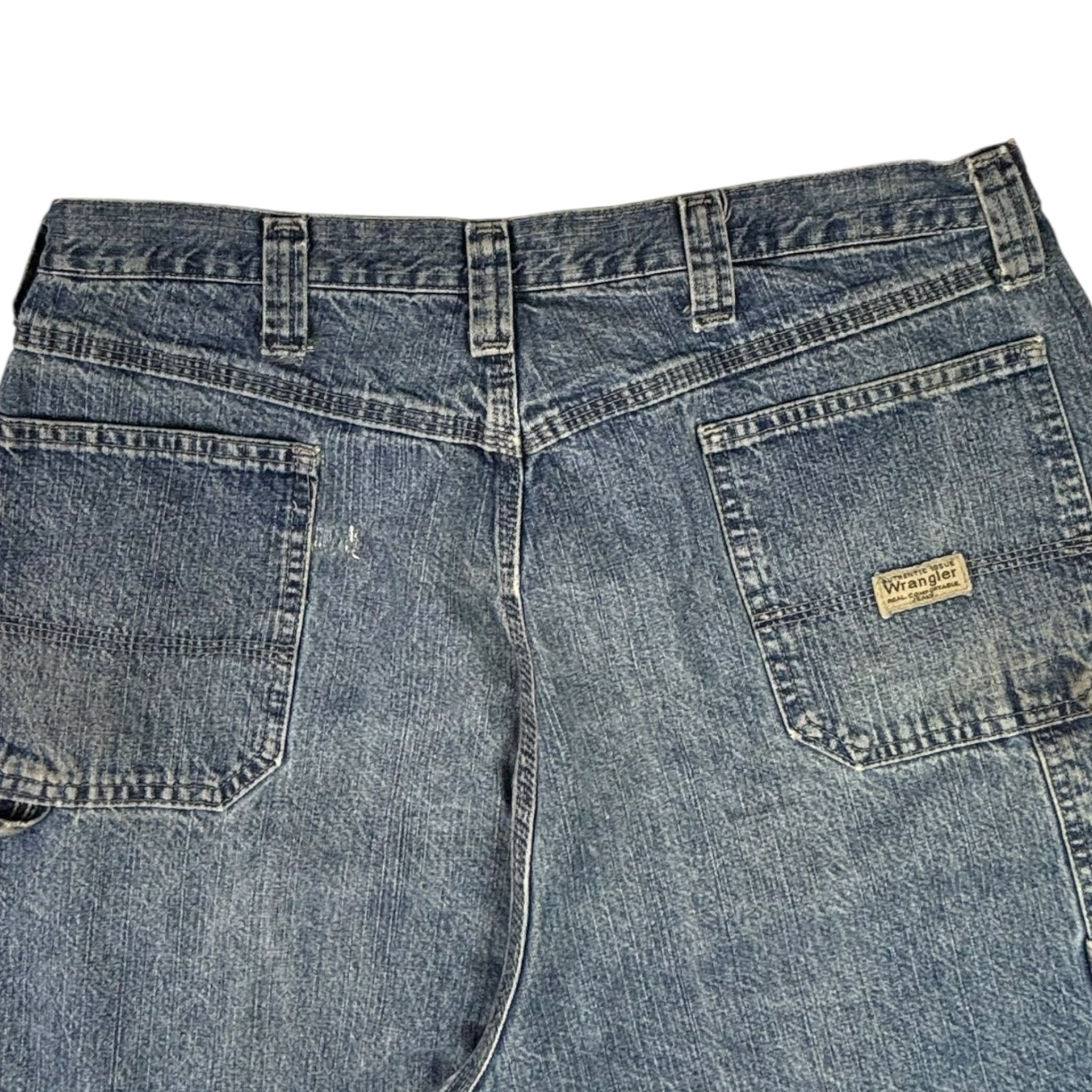 Vintage Wrangler Carpenter Jean Shorts Blue