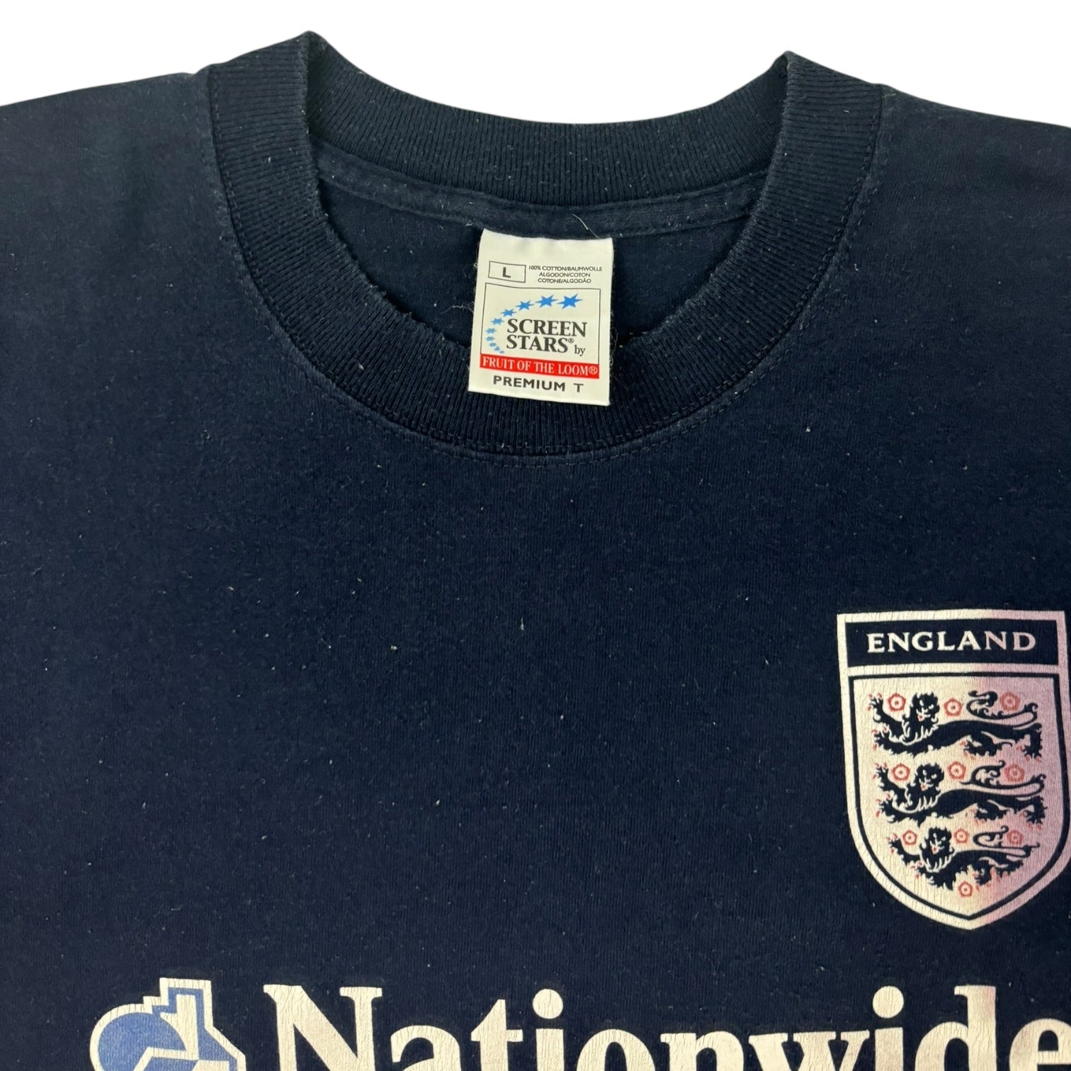 Vintage England “Nationwide” Soccer T-Shirt Navy