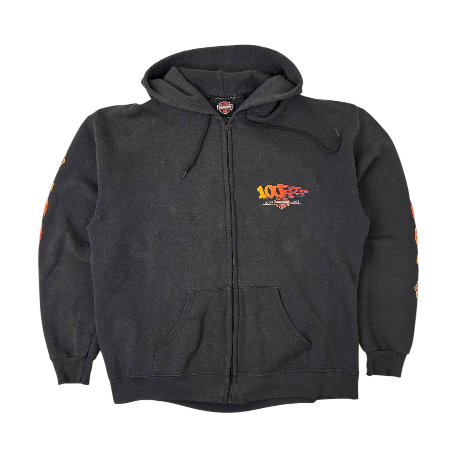 2003 Harley Davidson Northern Utah Zip Up Hoodie Black