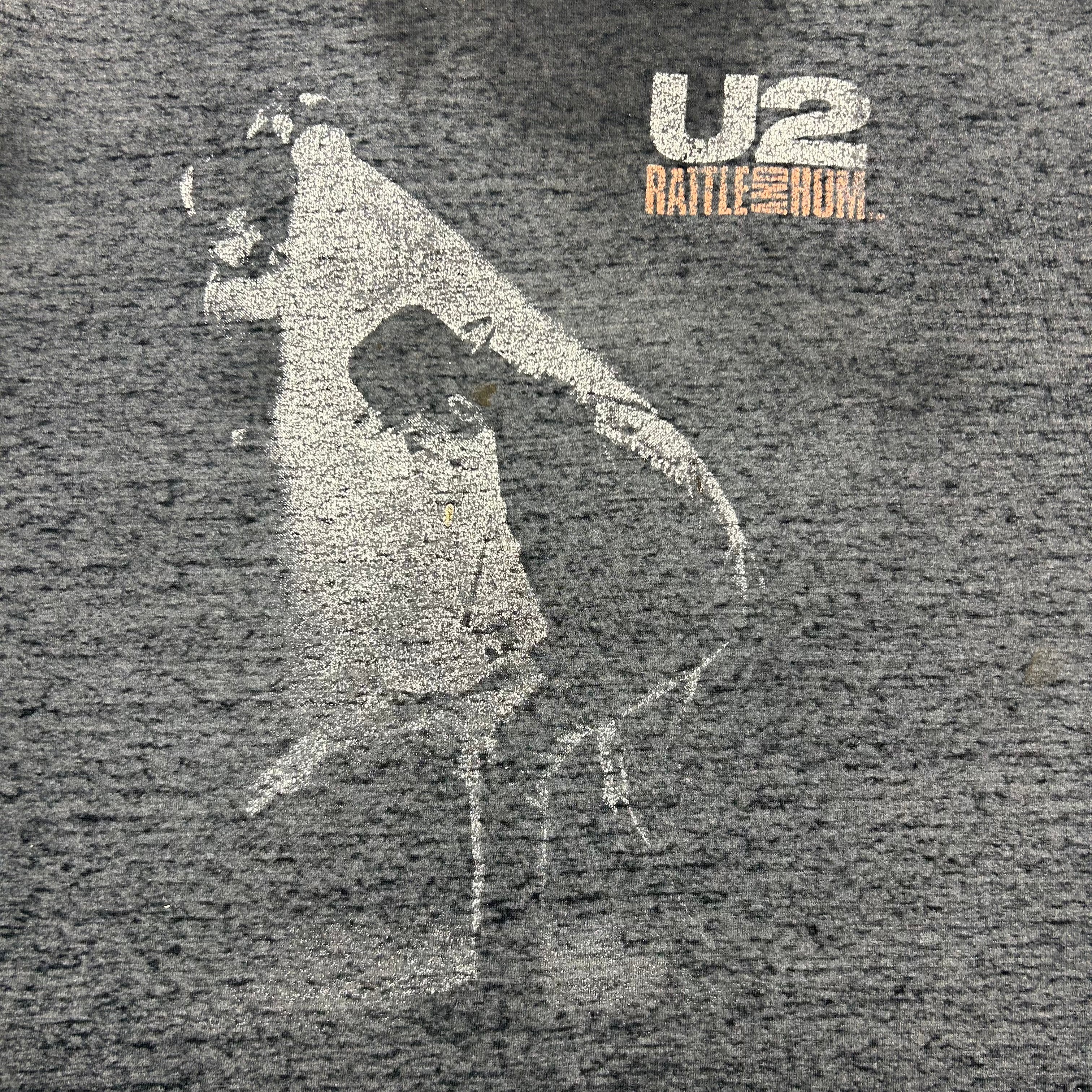 1988 U2 Rattle And Hum Distressed Tour Tee