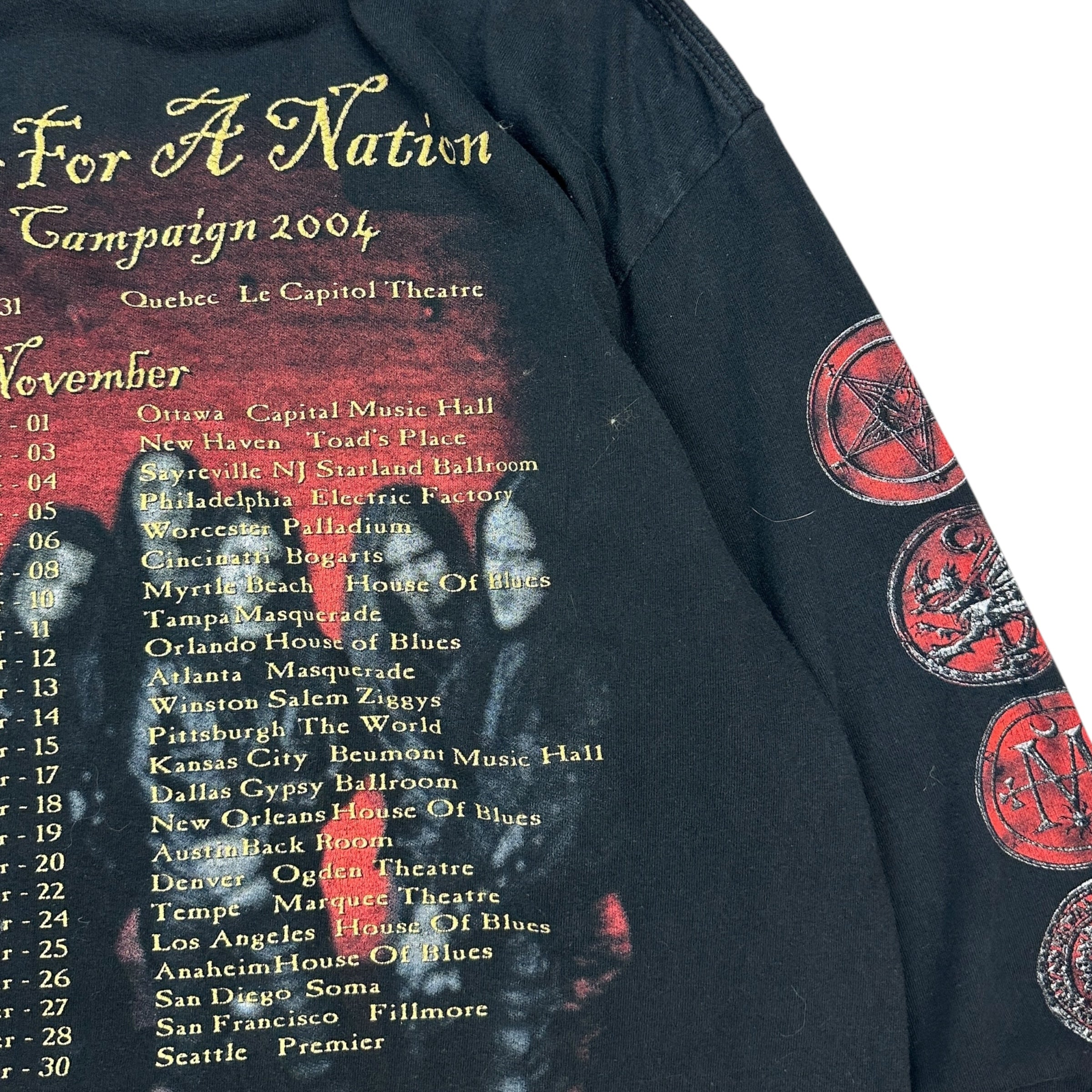 2004 Cradle of Filth Swansongs for a Nation Long sleeve Tee