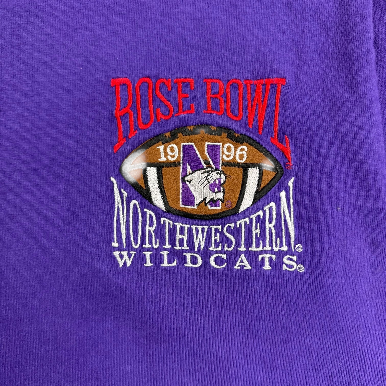 1996 Northwestern Wildcats Rose Bowl Tee Purple