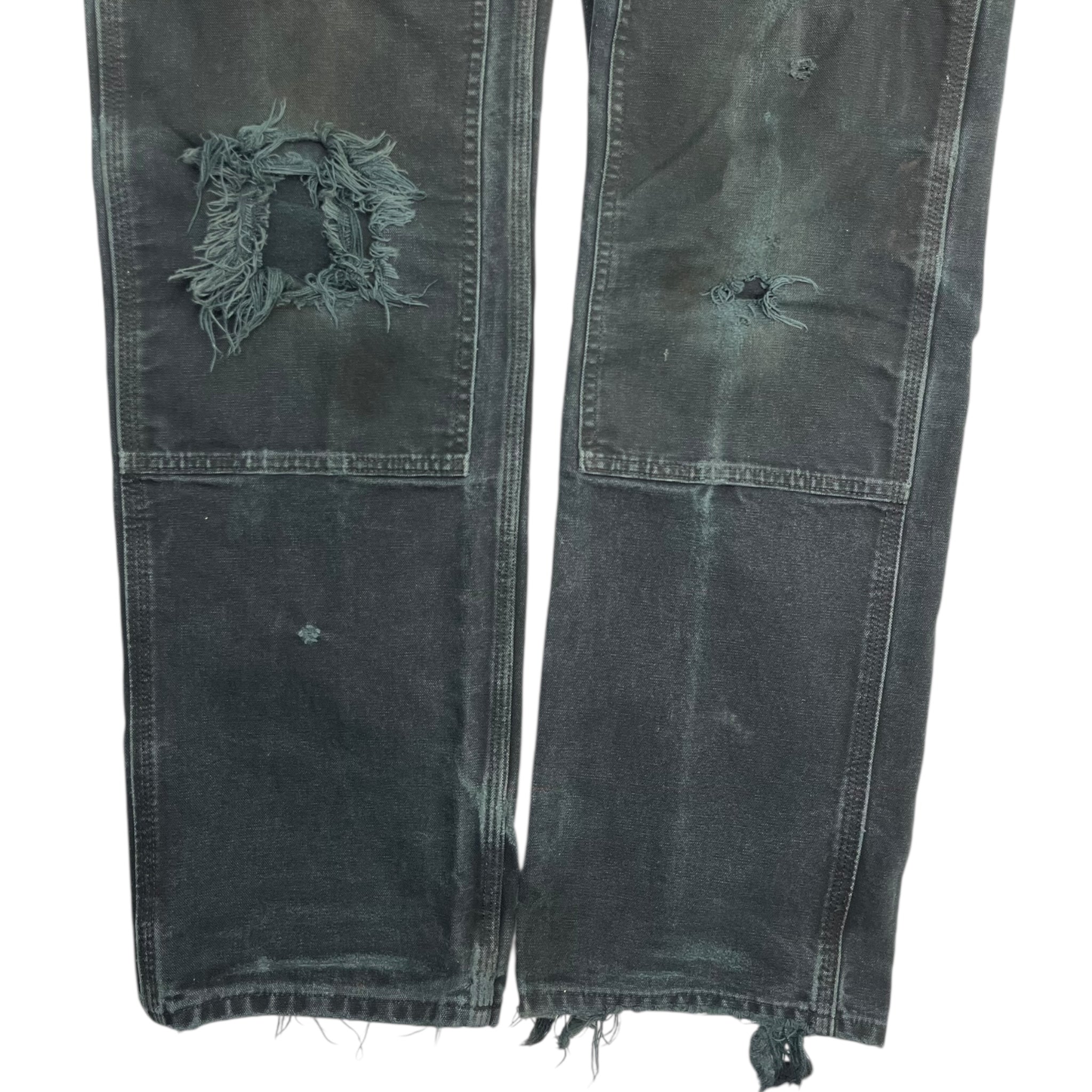 Carhartt Loose Fit Double Knee Pants Distressed Black