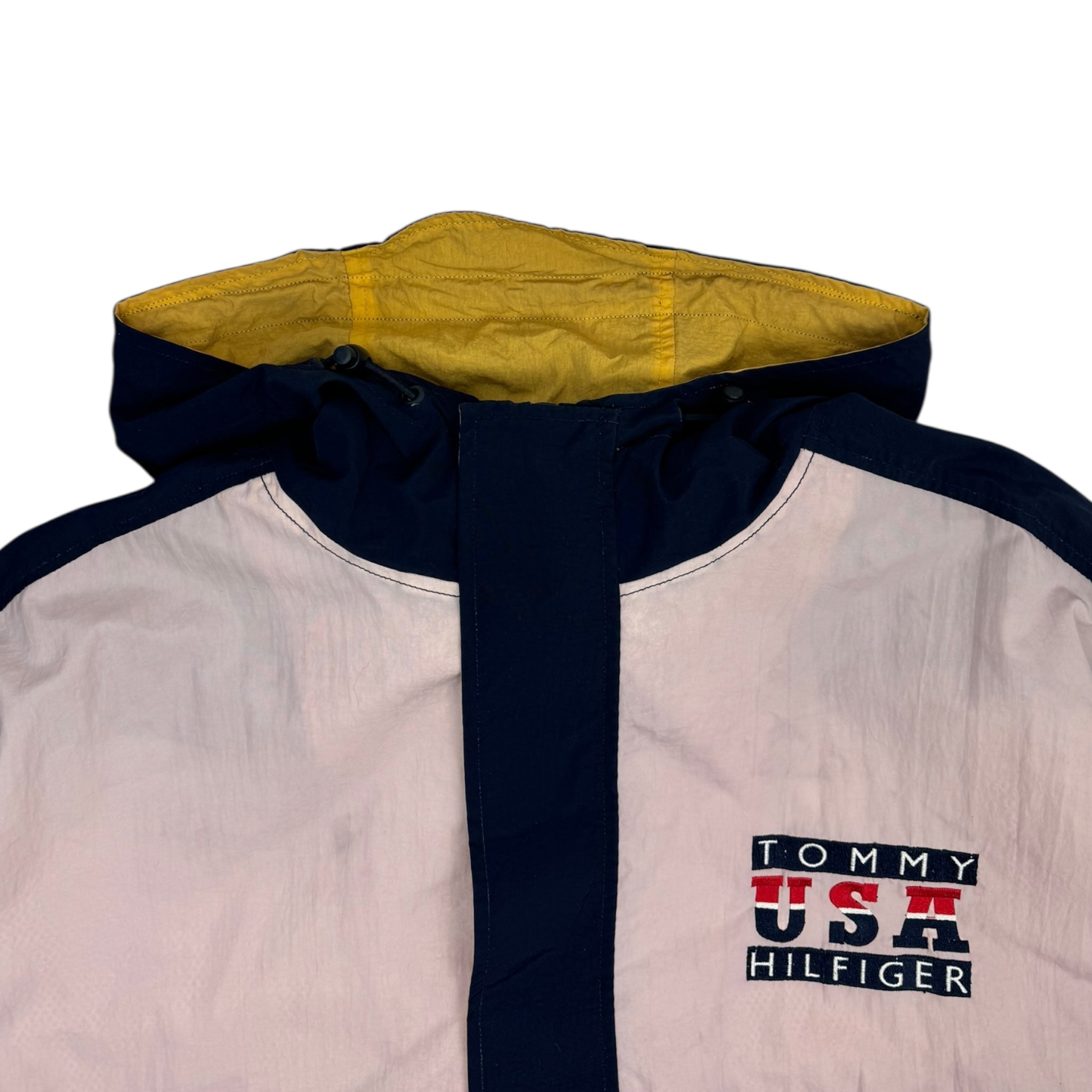 Vintage Tommy Hilfiger USA Quarter Zip Hooded Jacket