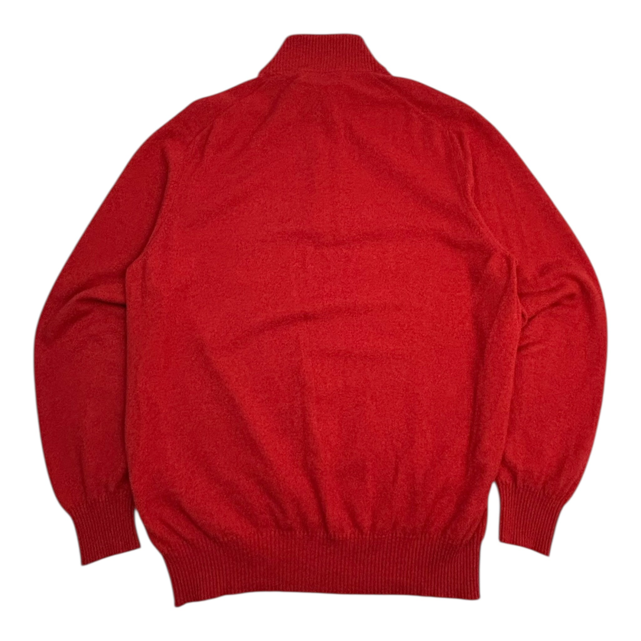 Vintage Brunello Cucinelli Cashmere Quarter Zip Red
