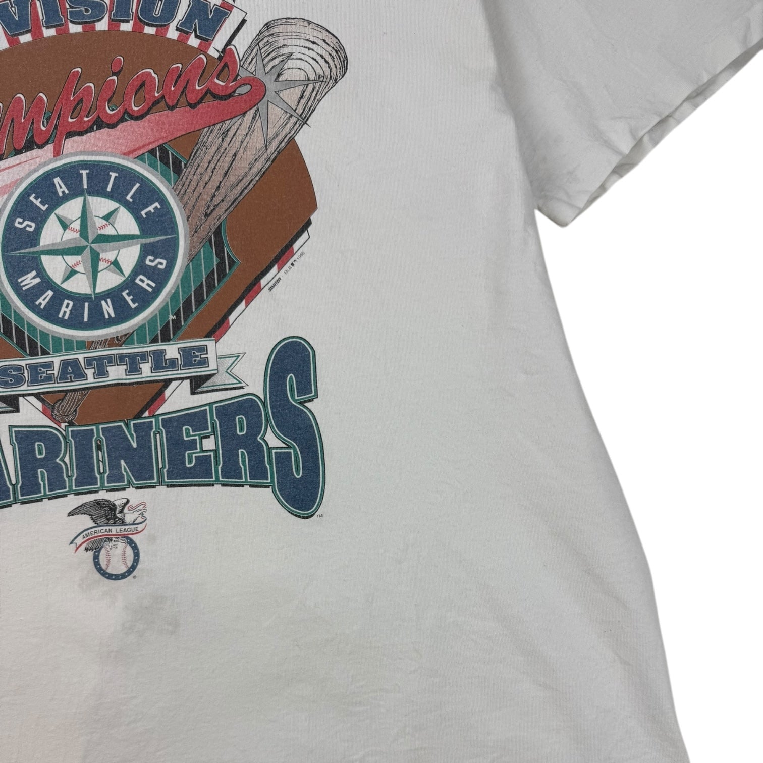 1995 Seattle Mariners Western Div Champions T-Shirt White