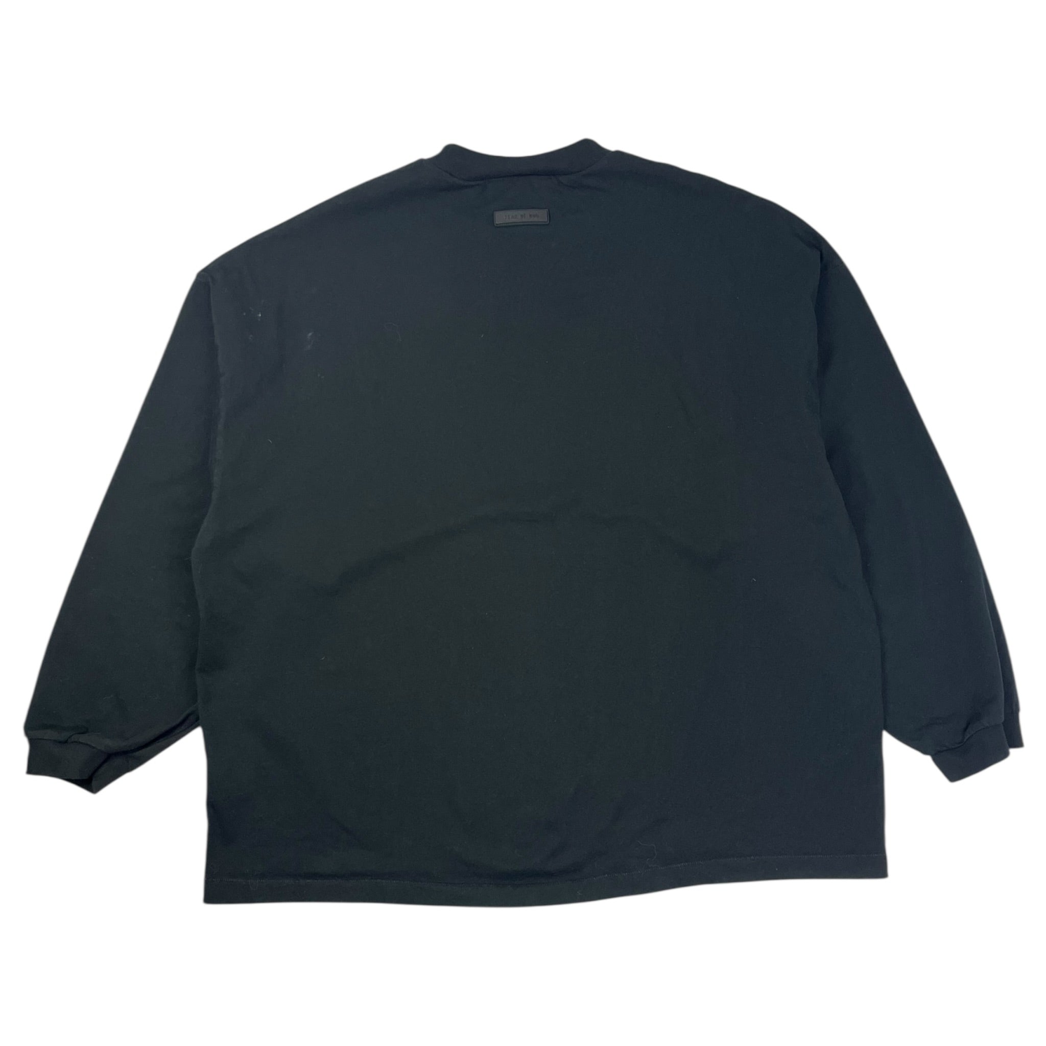 Fear Of God Essentials Center Logo Long Sleeve T-Shirt Black