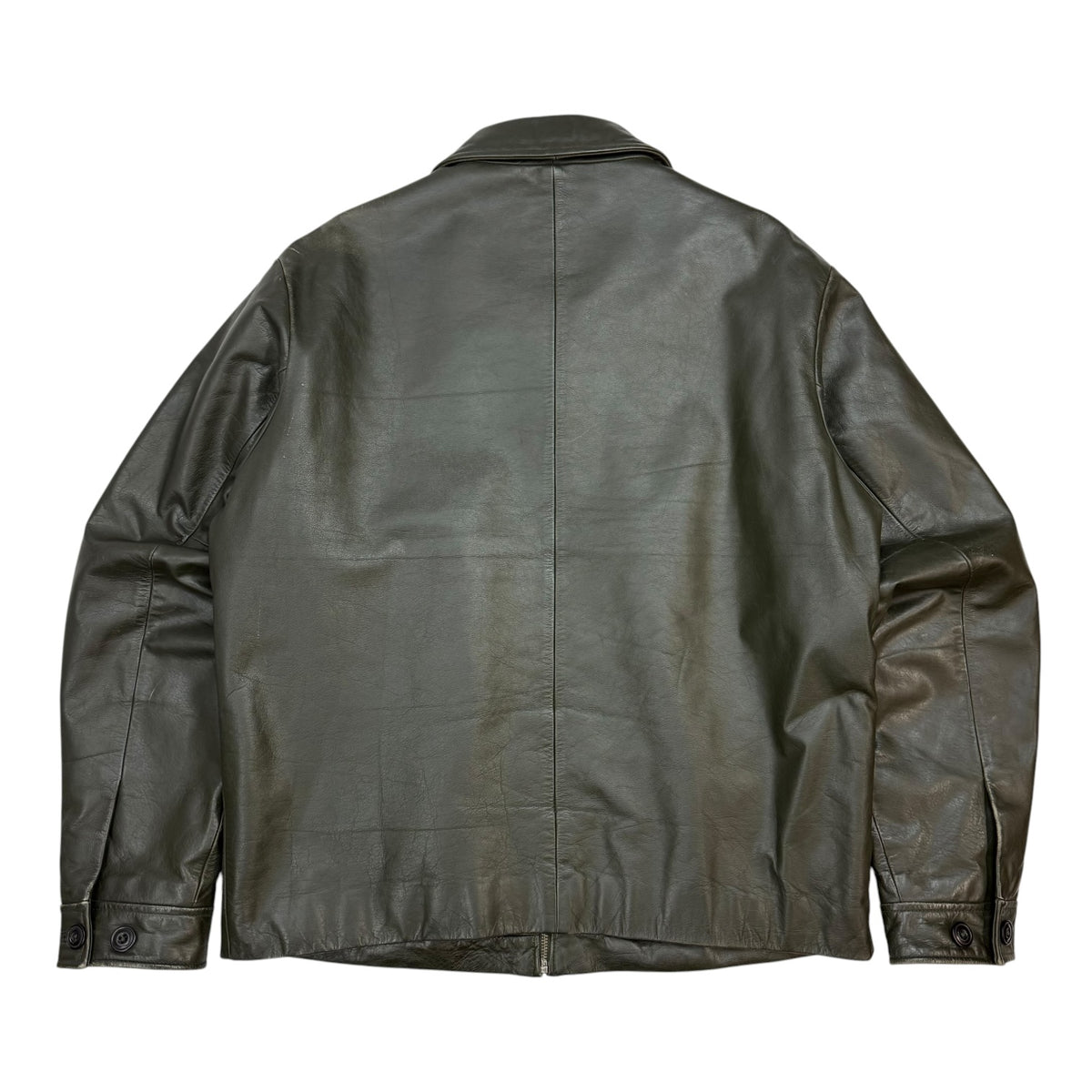 Vintage GAP Leather Jacket Dark Green