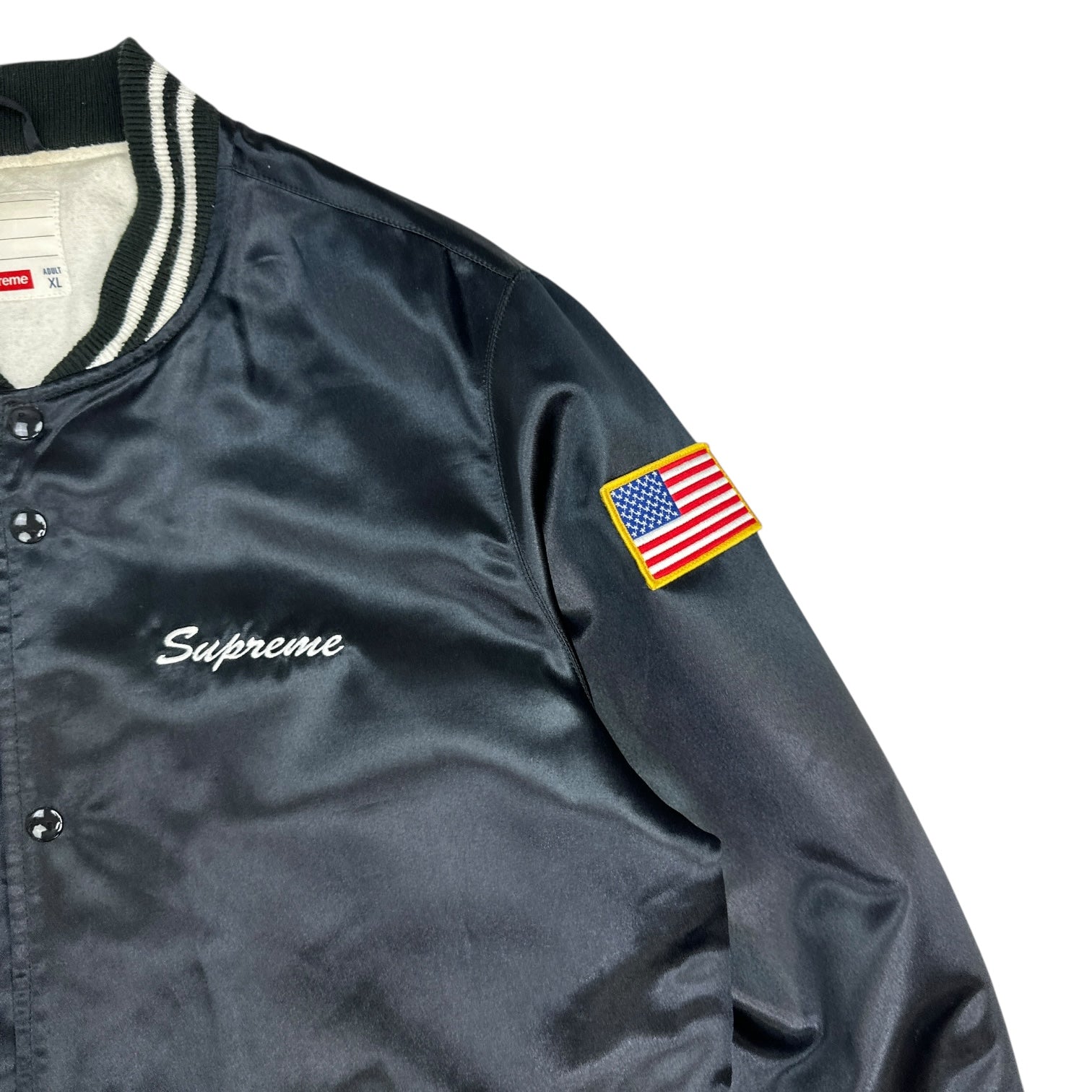 Supreme SS15 Satin Club Jacket Black