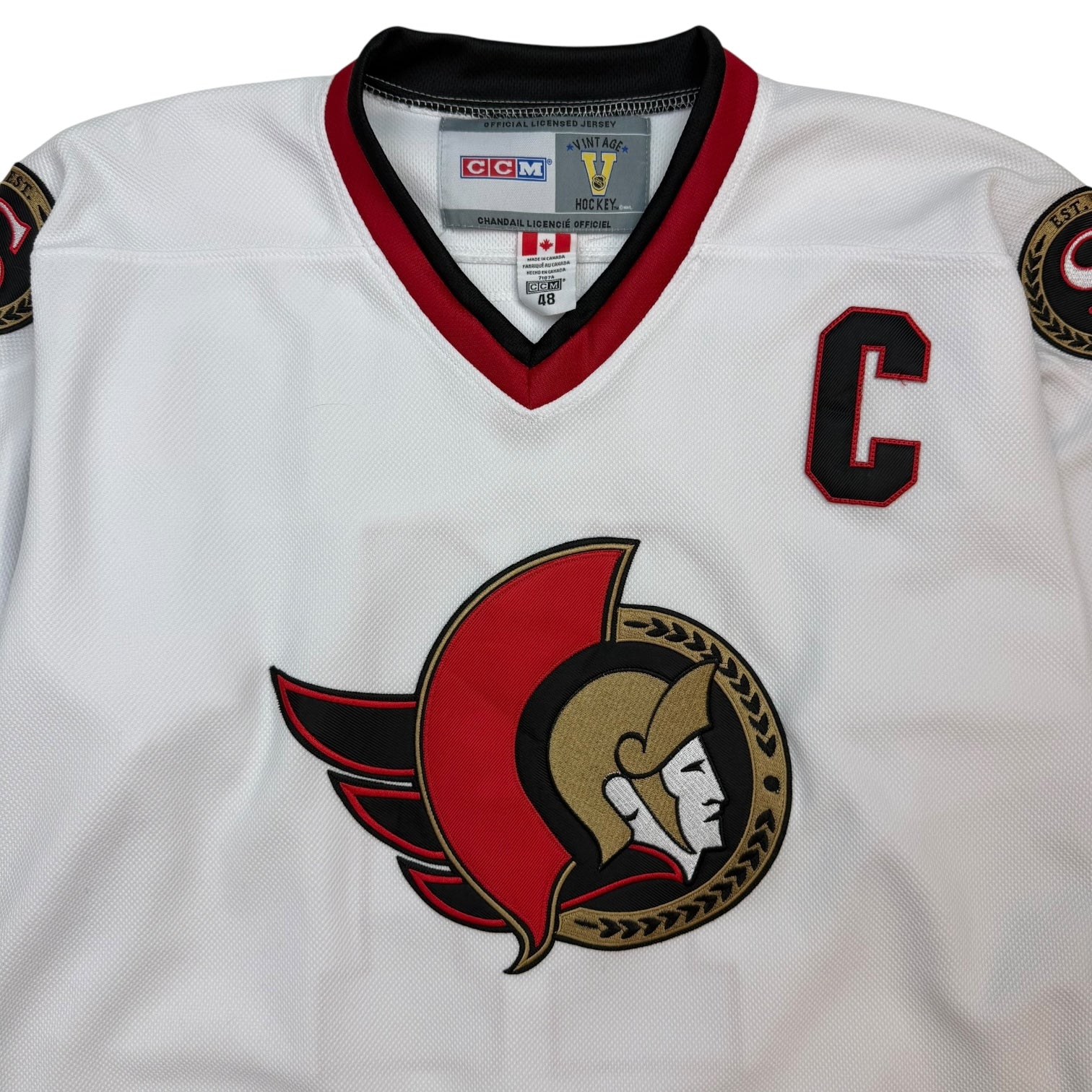 Vintage CCM Ottawa Senators Daniel Alfredsson Away Jersey White