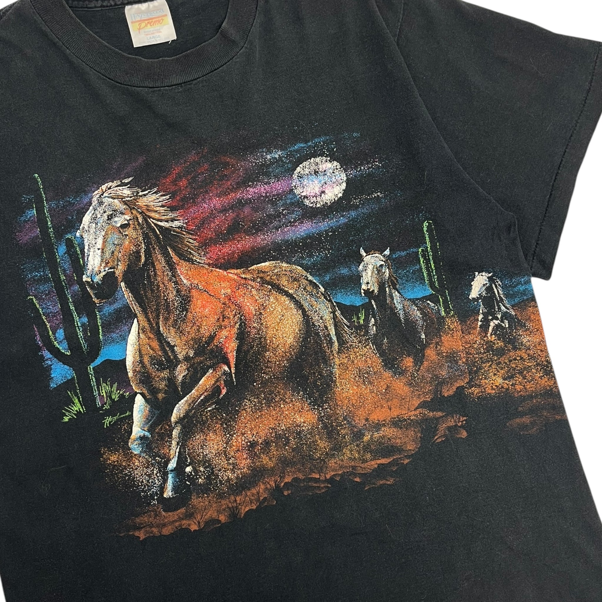 Vintage Horse Wrap Around T-Shirt Black