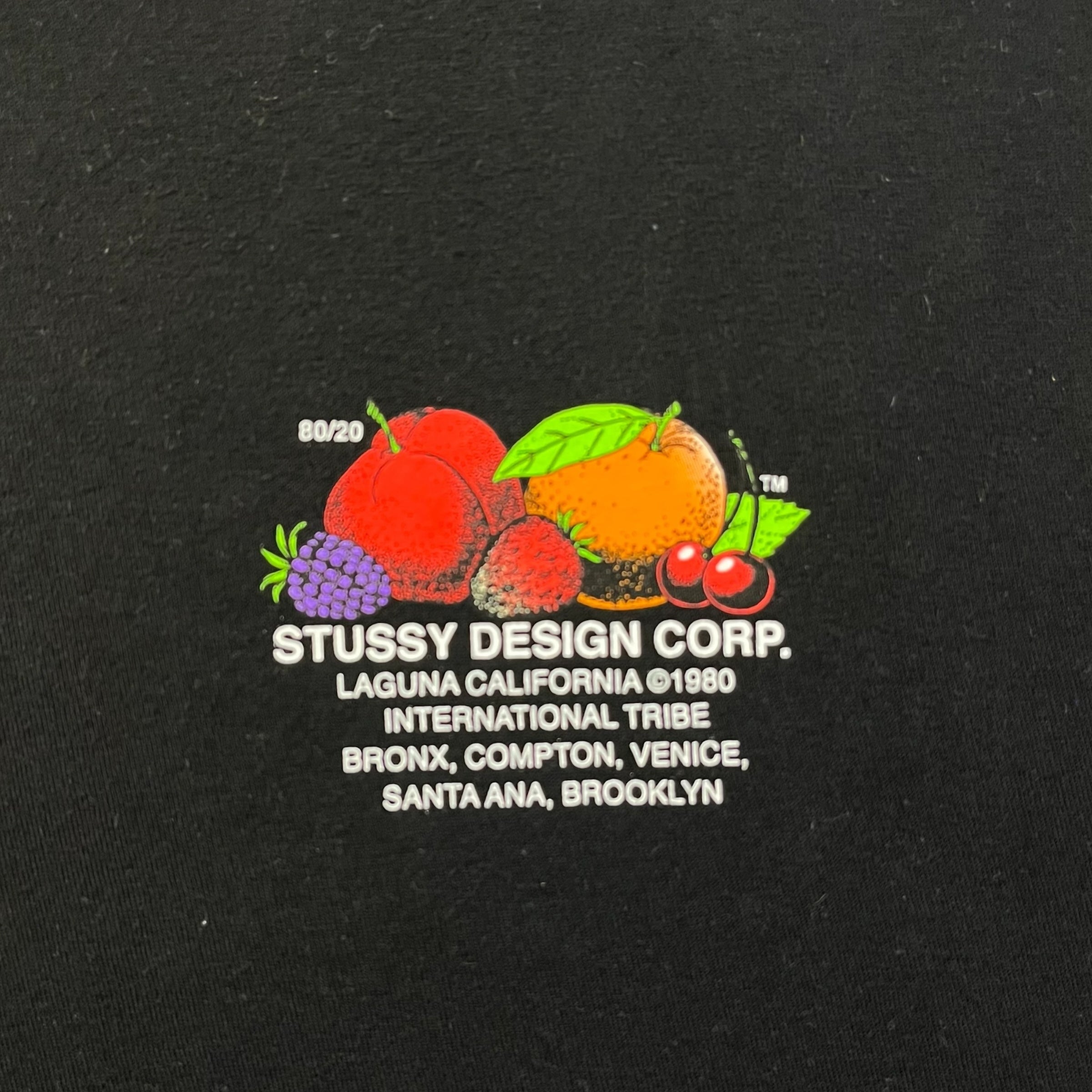 Stussy Fresh Fruit Tee Black