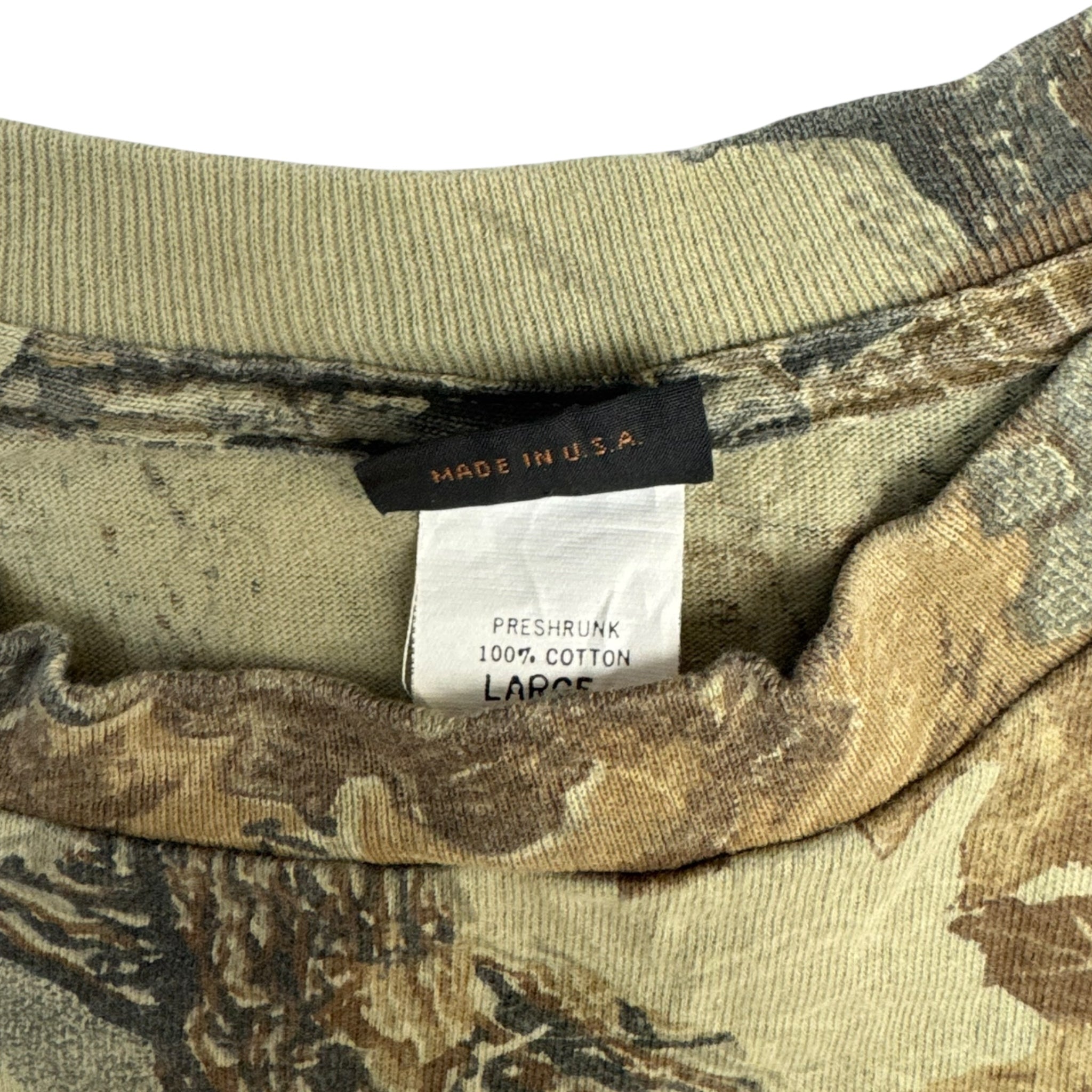 Vintage 90s Realtree x Rattlers Brand Camo Pocket T-Shirt