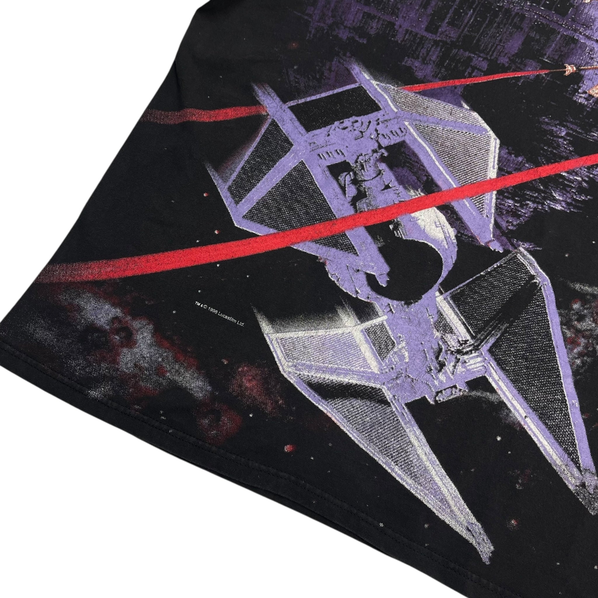 1996 Star Wars AOP X-Wing Battle T-Shirt