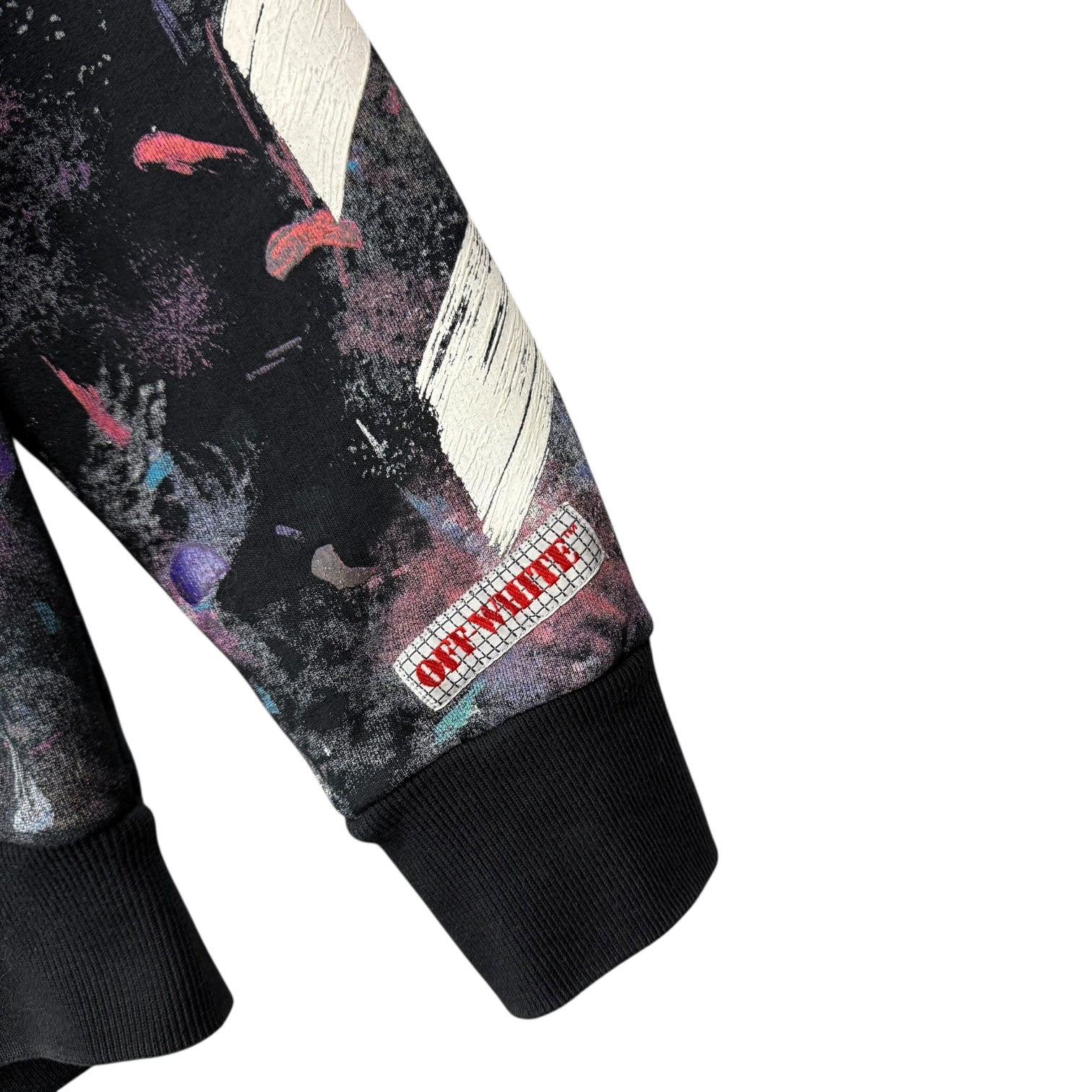 Off-White Galaxy Brushed Zip Up Hoodie Black